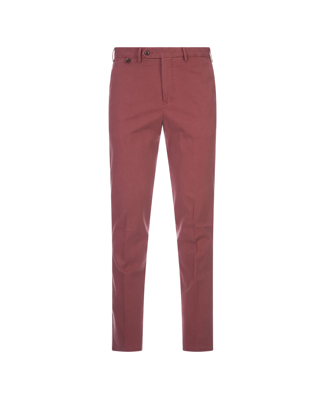 PT Torino Red Stretch Fabric Master Fit Trousers - Red