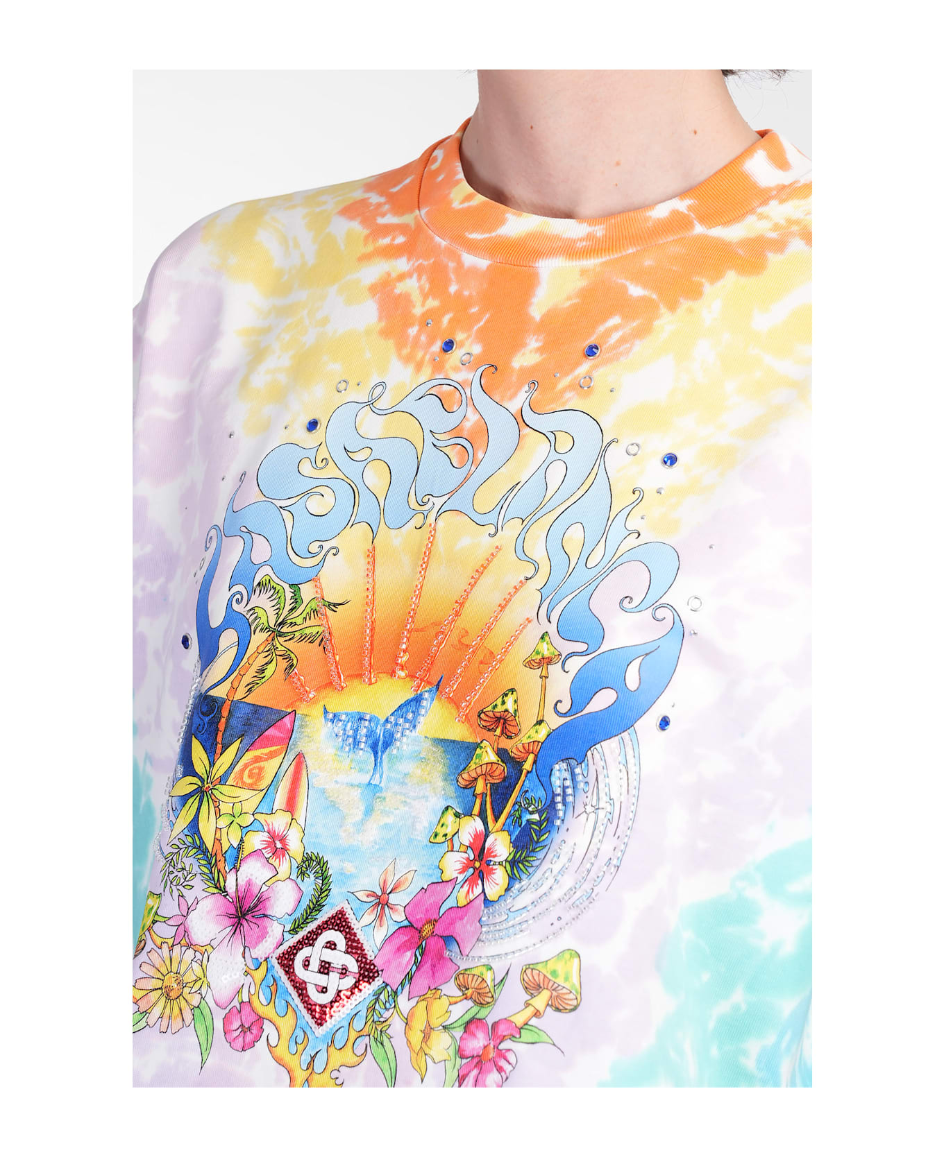Casablanca T-shirt In Multicolor Cotton - multicolor