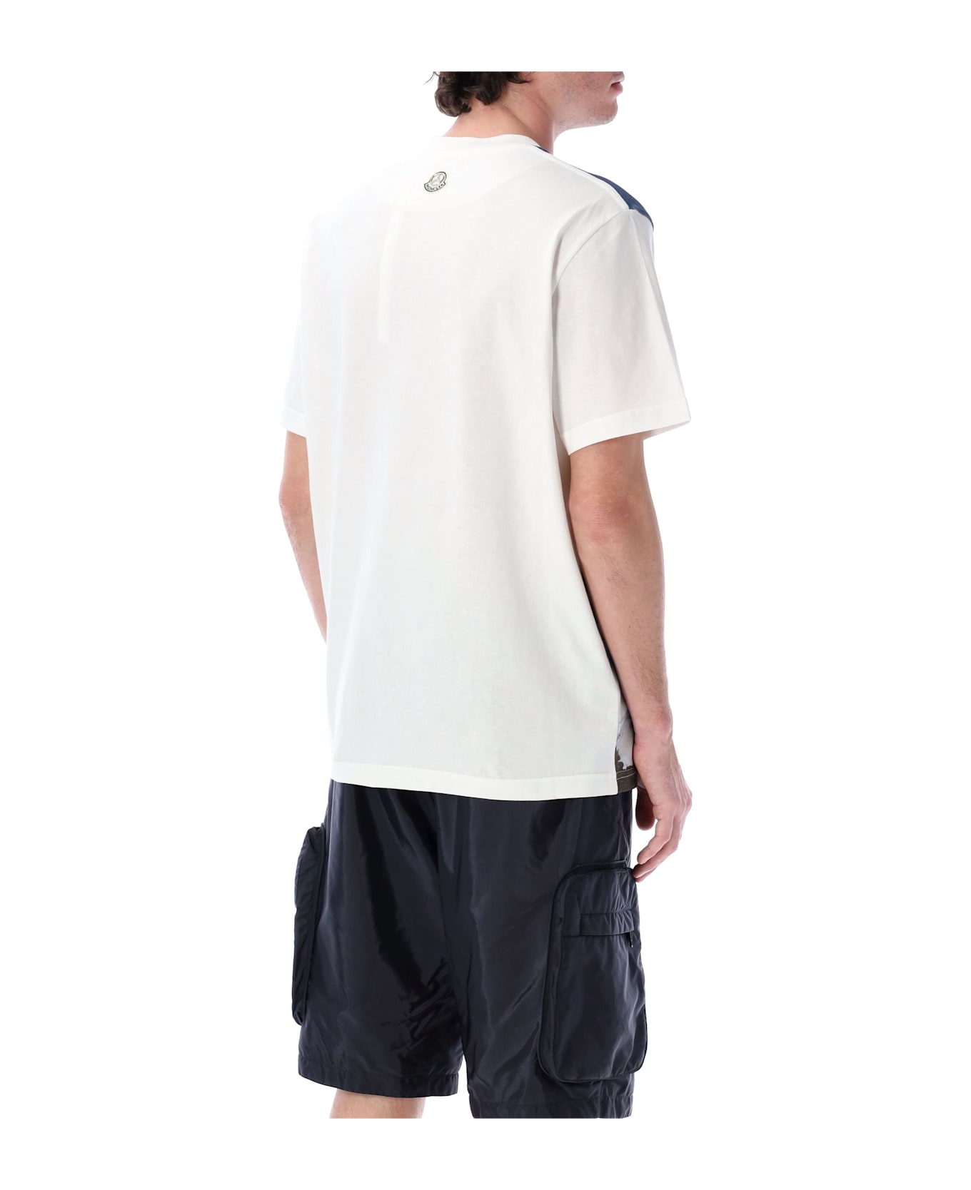 Moncler Genius Printed Cotton T-shirt - WHITE BLUE