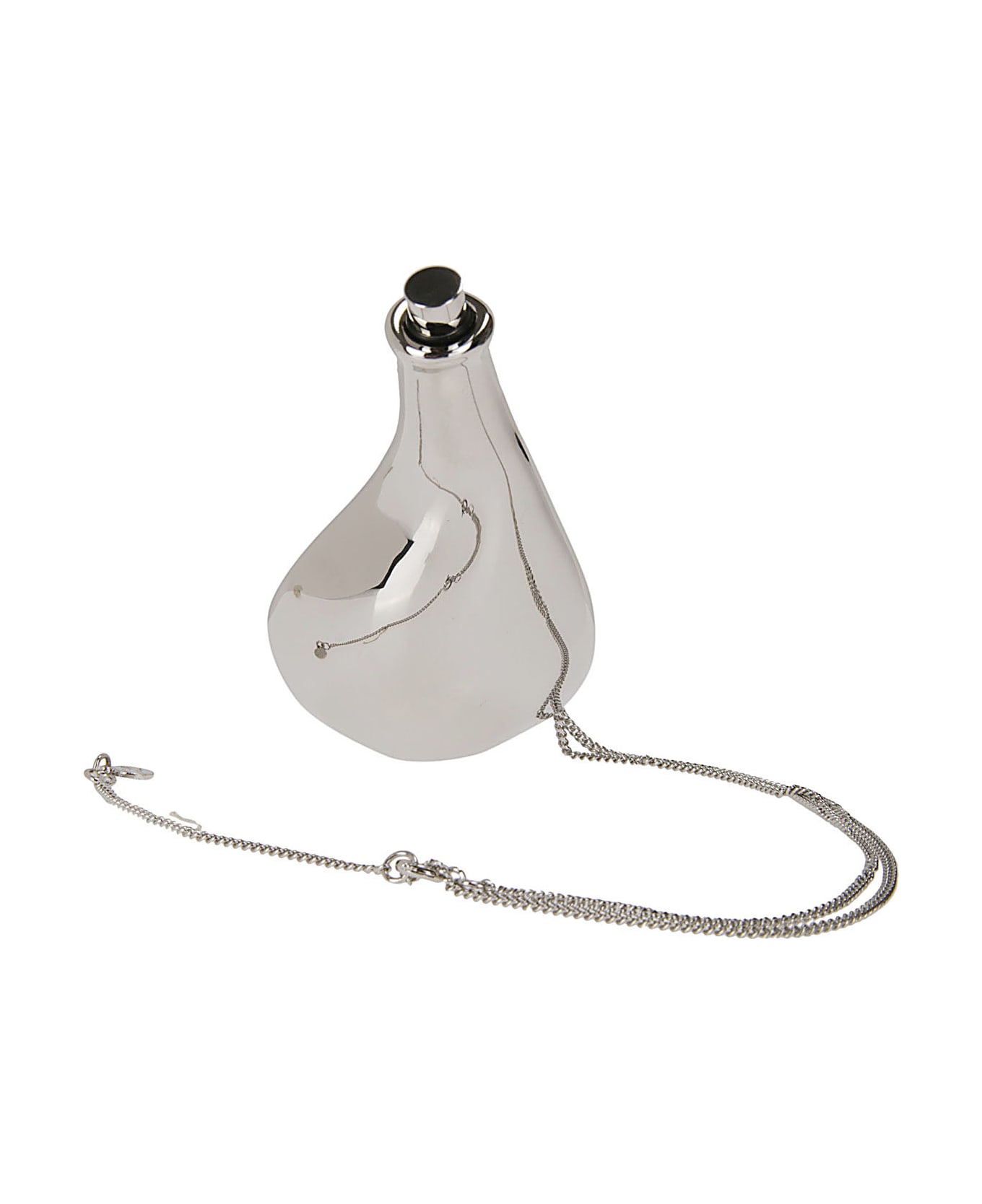 Courrèges Flask Metal Chain Necklace - SILVER