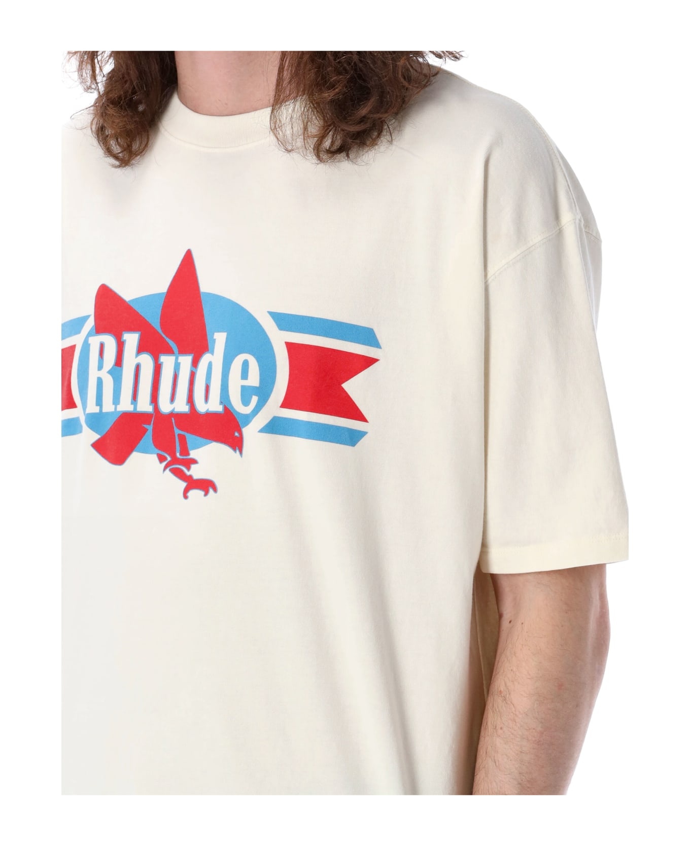 Rhude Chevron Eagle T-shirt - VINTAGE WHITE