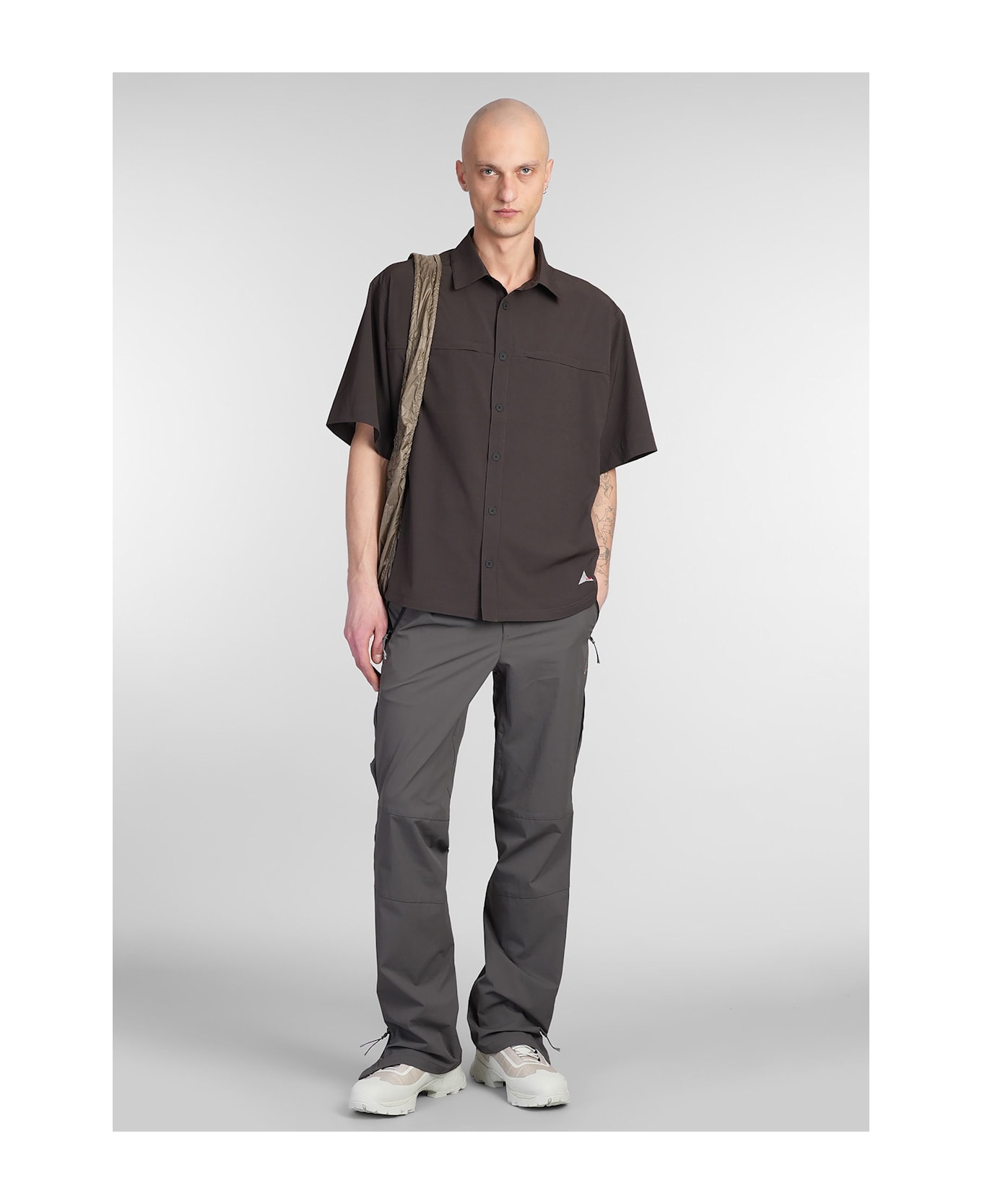 ROA Dot Air Shirt Shirt In Brown Polyamide - brown シャツ