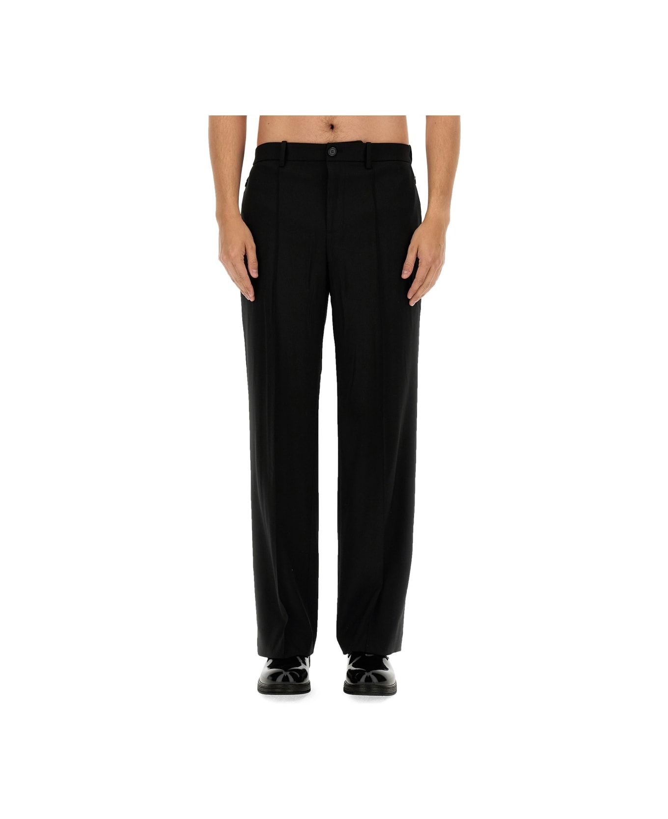 Helmut Lang Relaxed Fit Pants - BLACK ボトムス