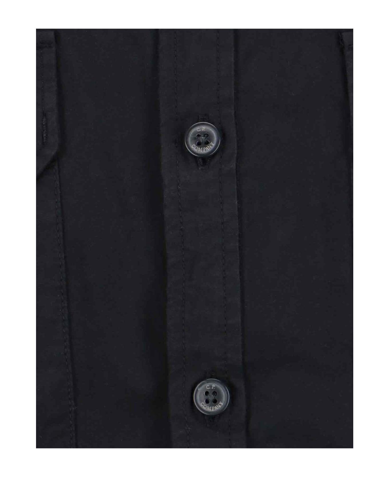 C.P. Company 'lens' Detail Shirt - Black