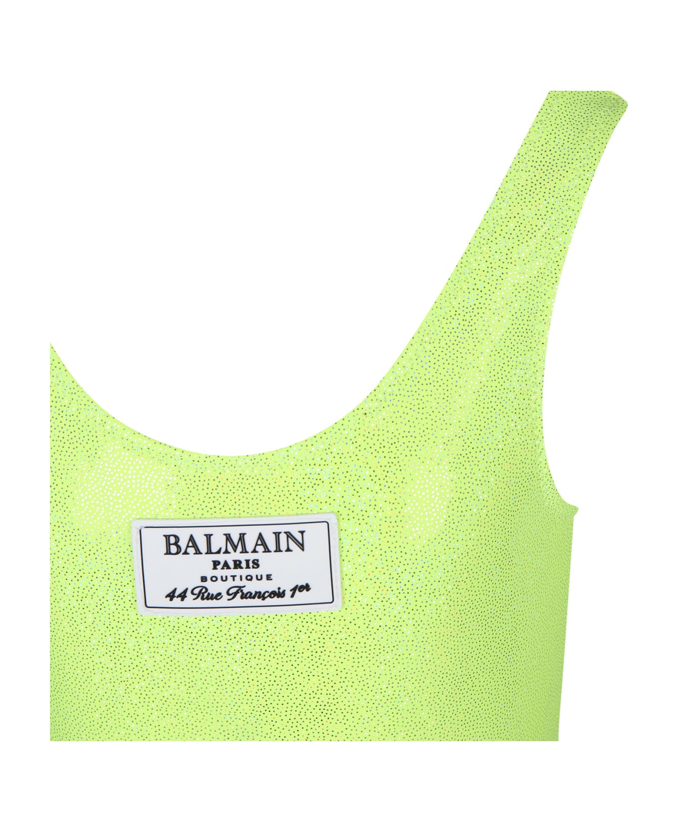Balmain Yellow One-piece Swimsuit For Girl - Yellow