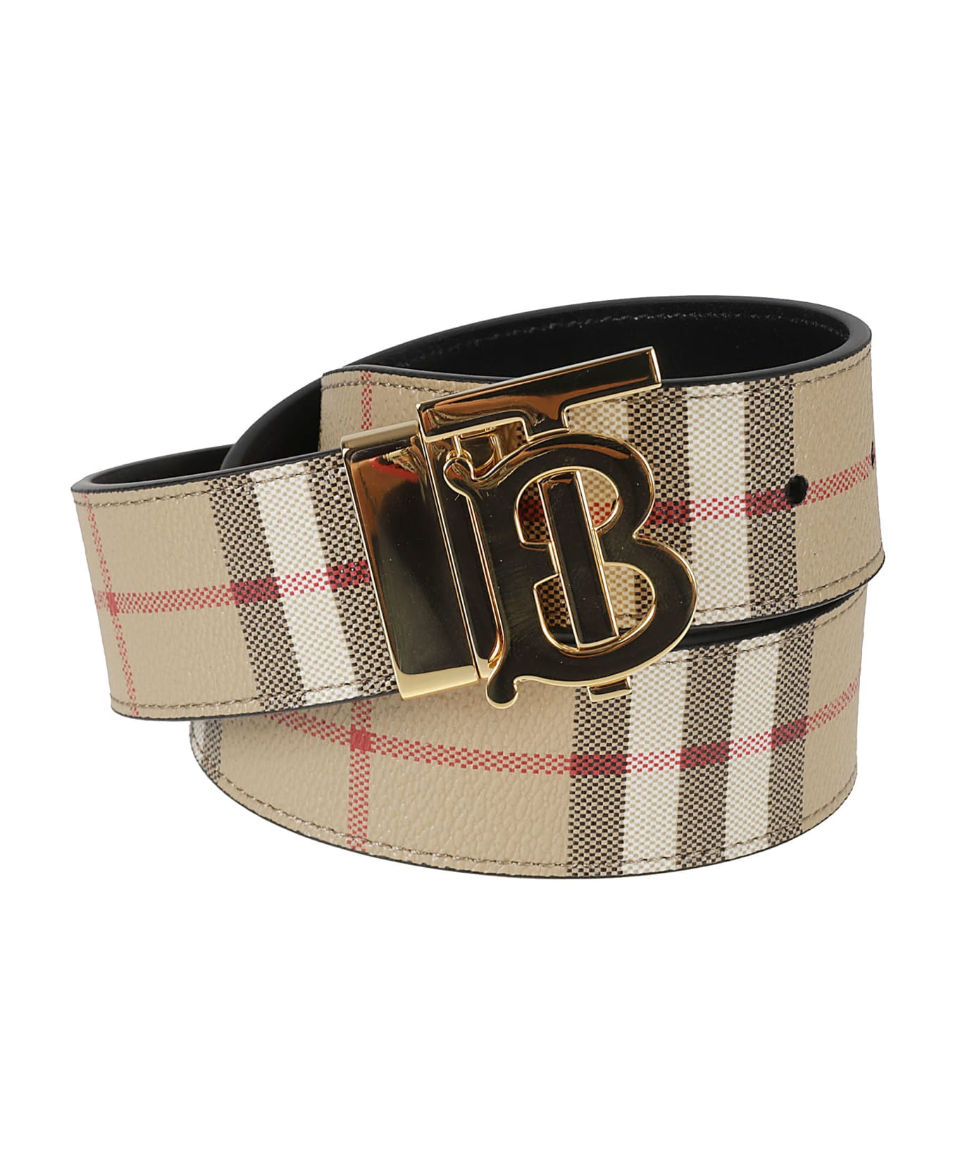 Burberry Tb Buckled Belt - Archive Beige/gold