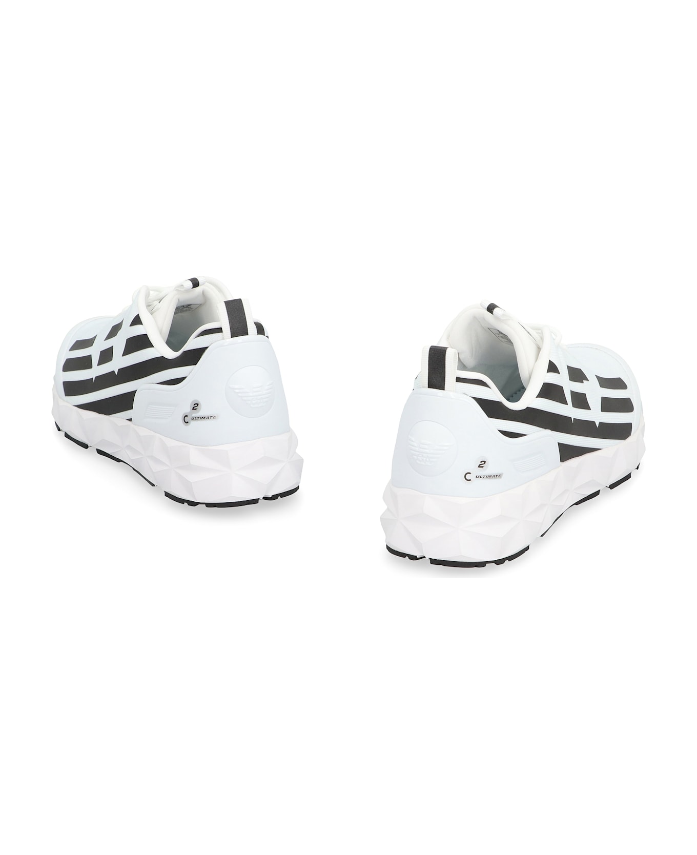 EA7 Kombat Fabric Low-top Sneakers - White