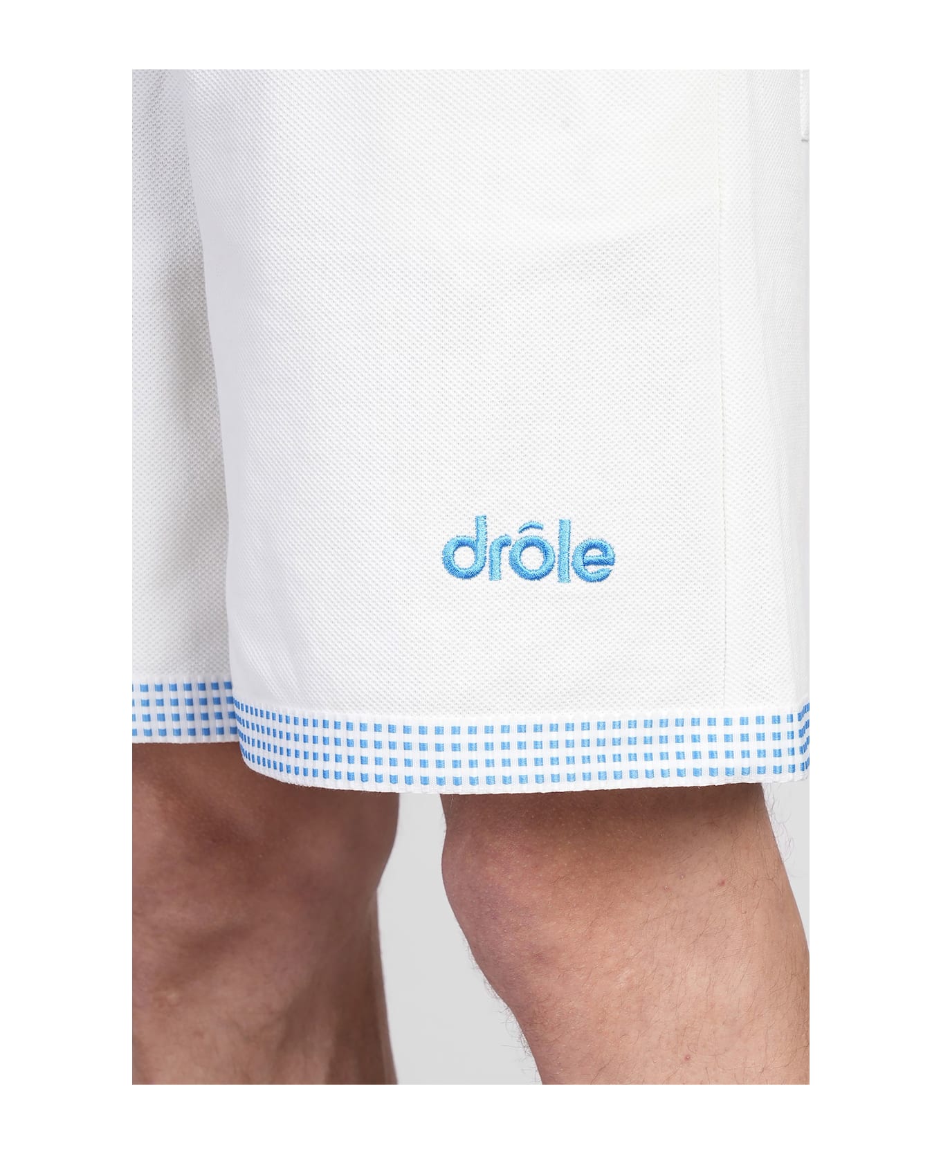 Drôle de Monsieur Shorts In White Cotton - white