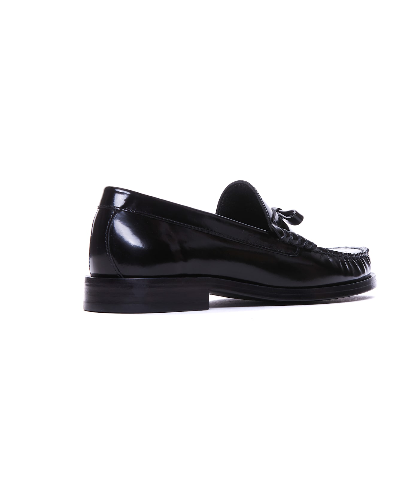 Stuart Weitzman Lottie Bow Loafers - Black