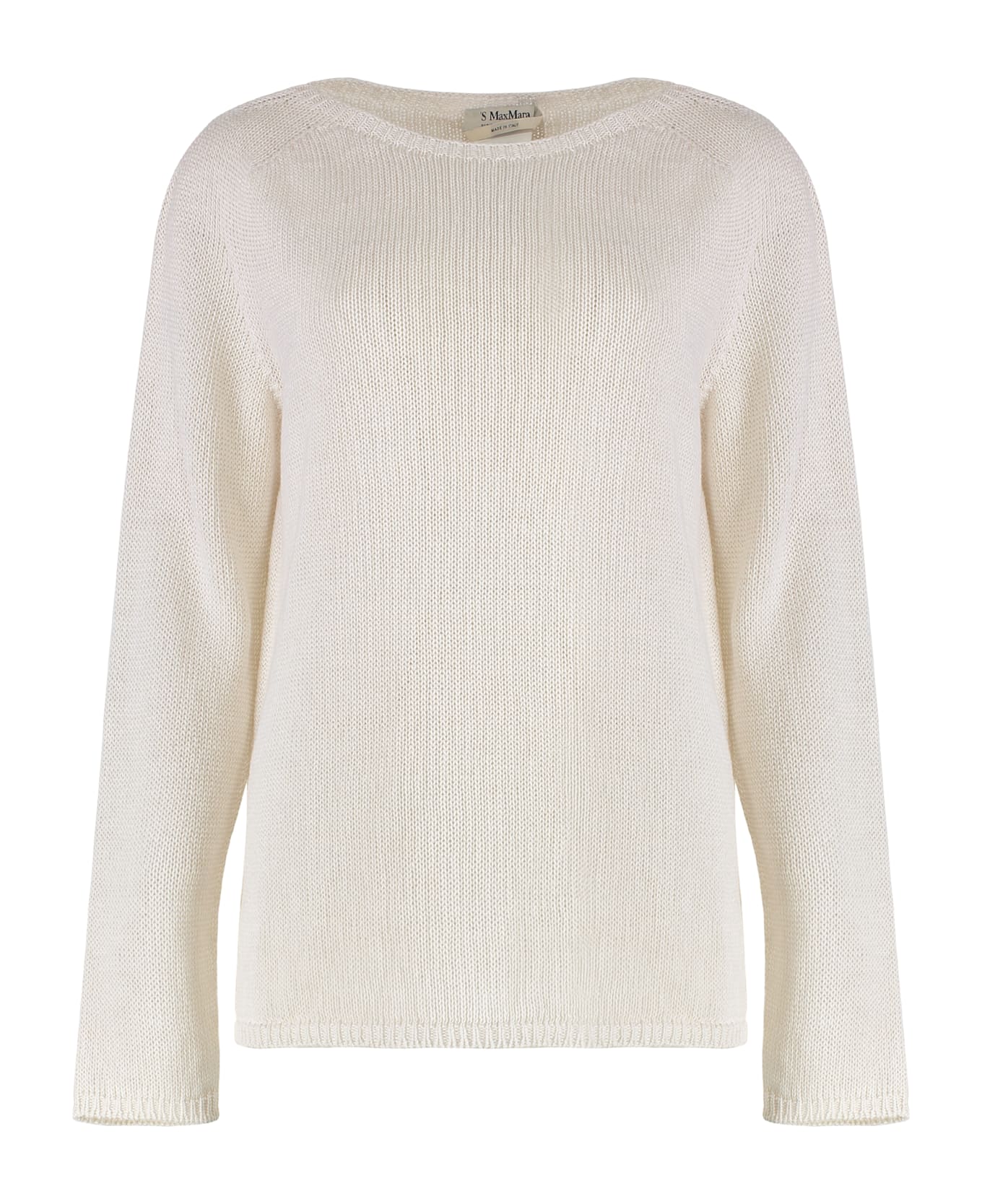 
S Max Mara Giolino Crew-neck Wool Sweater - Ecru