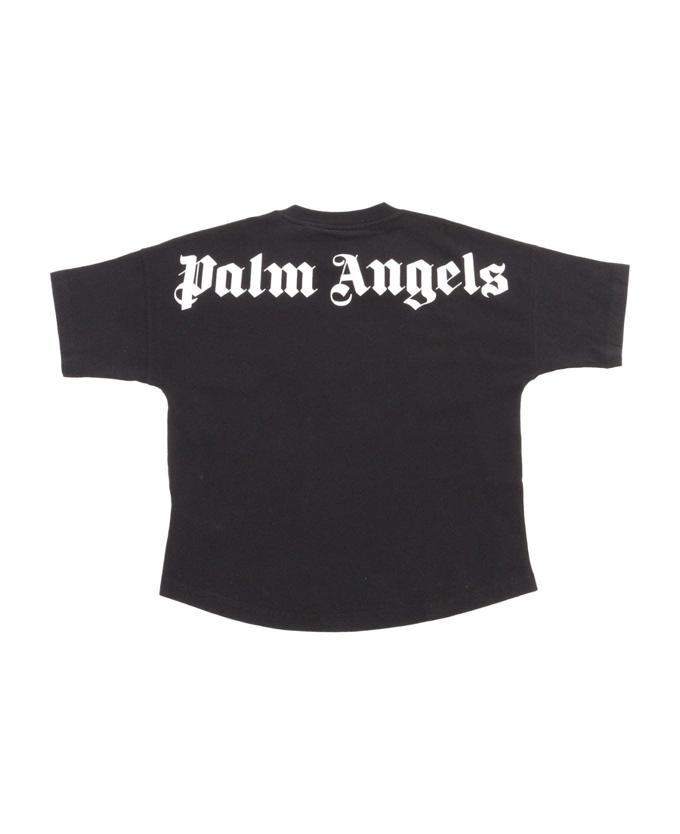 Palm Angels Black Cropped T-shirt - BLACK