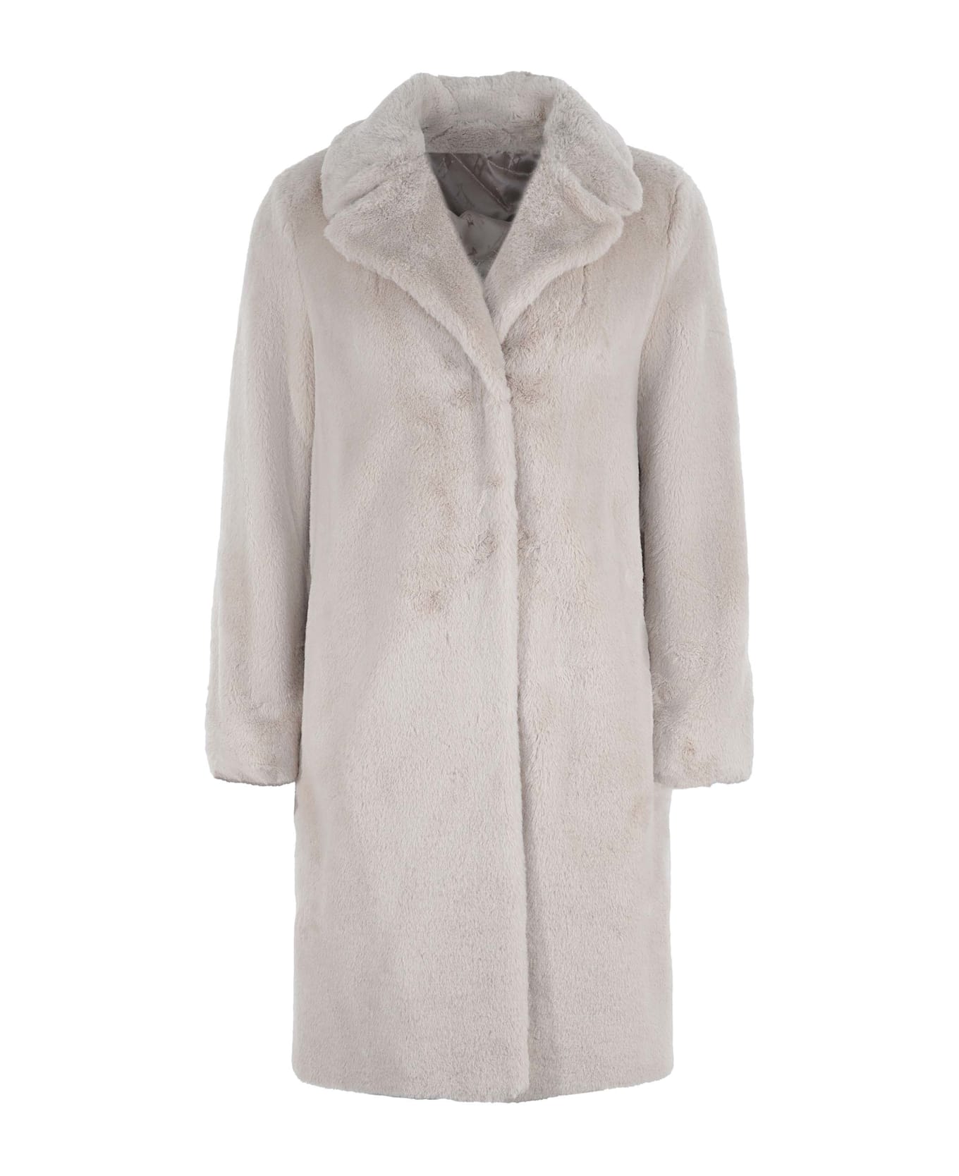 Herno Faux Fur Coat - Cream