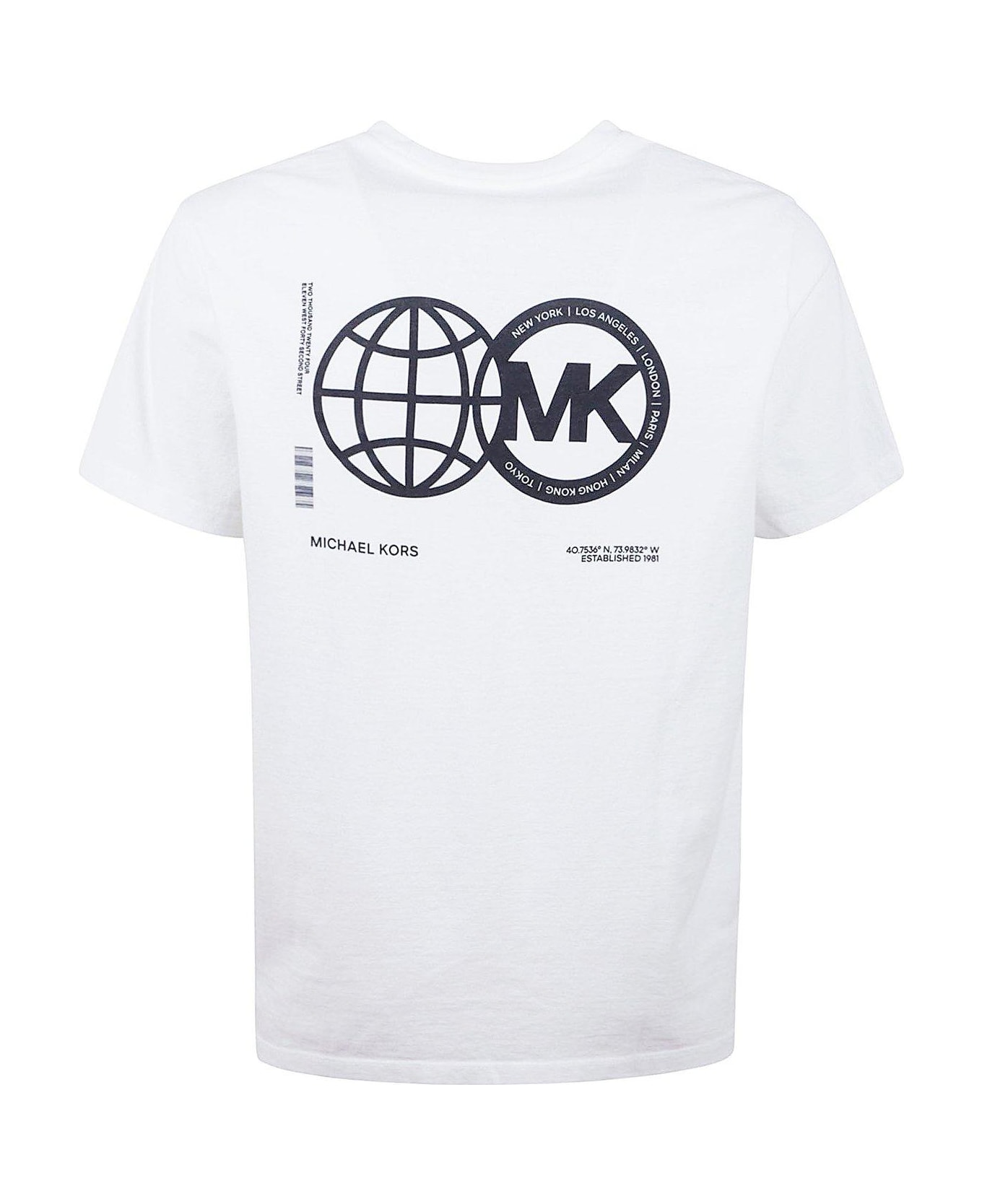 Michael Kors Logo Printed Crewneck T-shirt - White