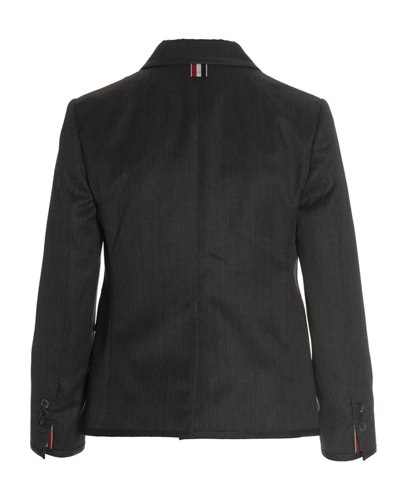 Thom Browne Wool Single Breast Blazer Jacket - Gray