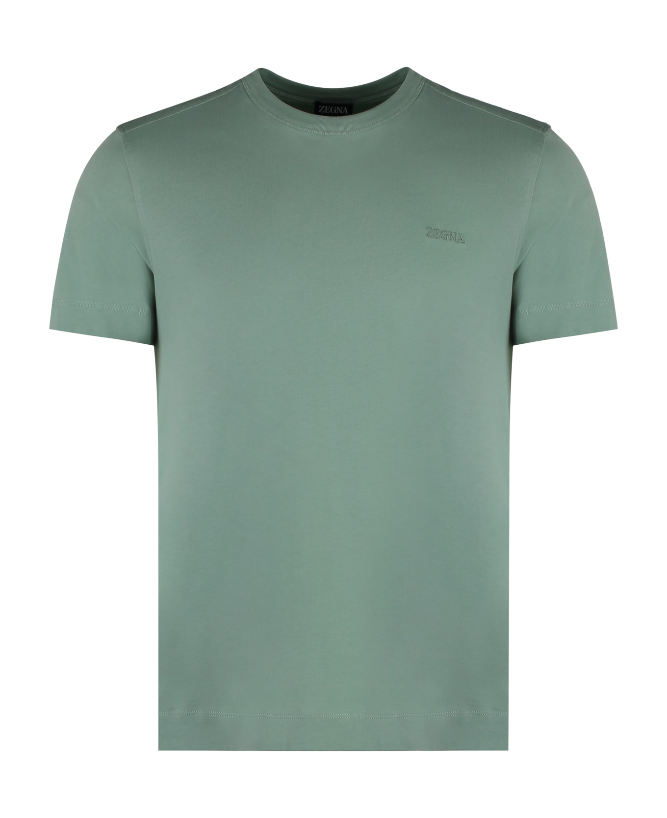 Zegna Cotton Crew-neck T-shirt - green シャツ
