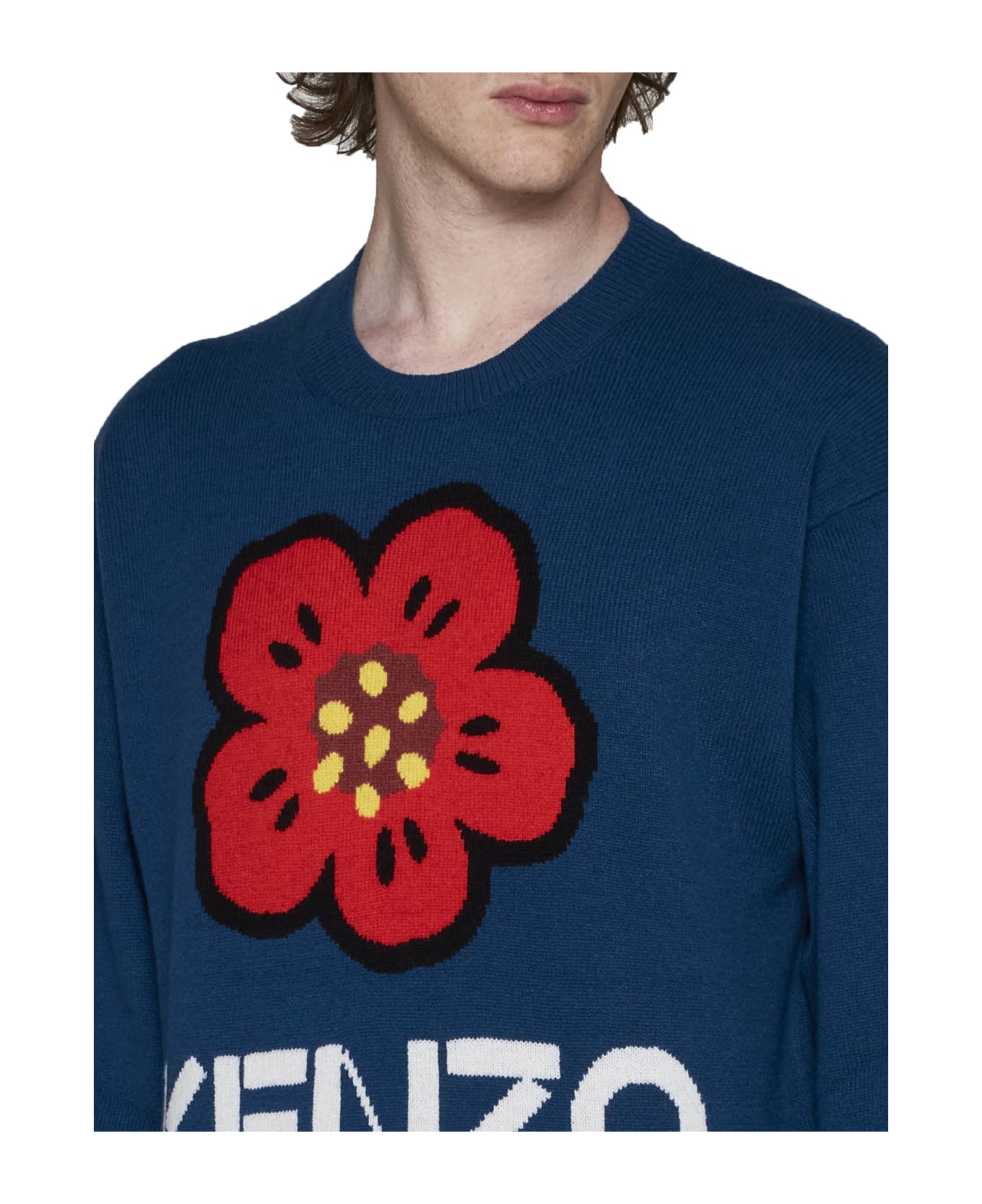 Kenzo Boke Flower Sweater - Bleu Canard フリース