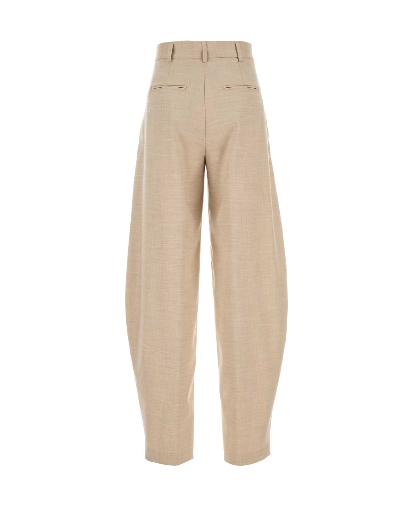 The Andamane Beige Stretch Polyester Blend Pant - SAND