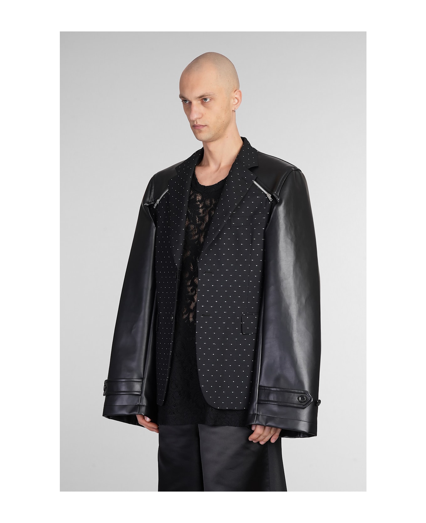 Comme Des Garçons Homme Plus Blazer In Black Wool - black