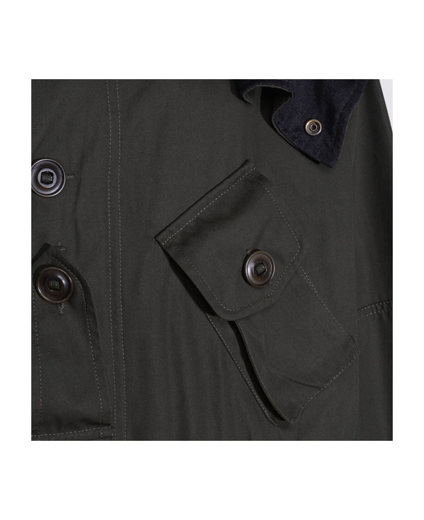 Maison Margiela Dark Green Cotton Coat - Green
