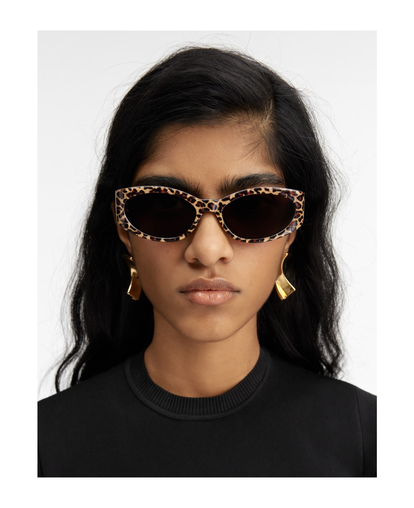 Jacquemus Ovalo - Leopard Sunglasses - brown サングラス