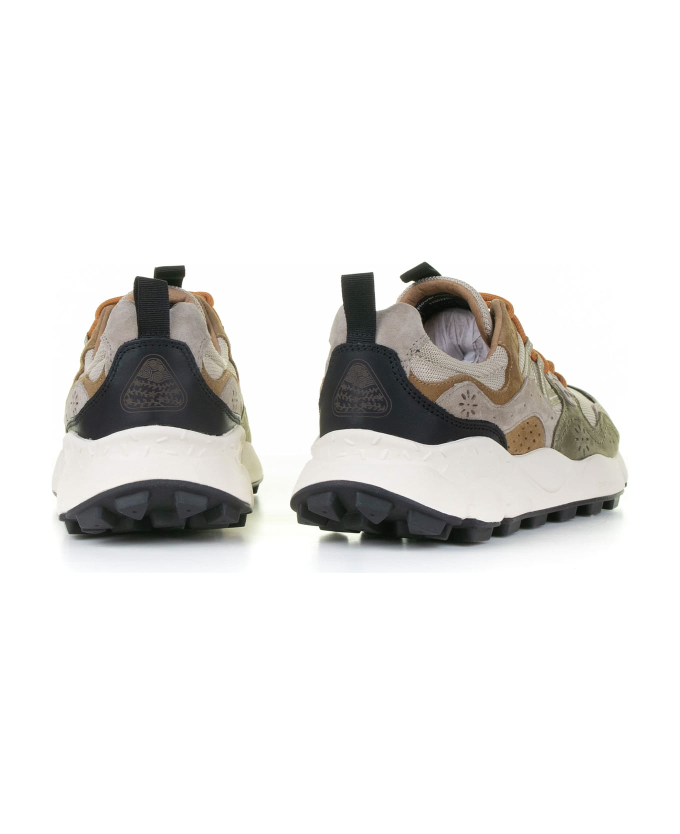 Flower Mountain Yamano Men's Sneaker In Suede And Nylon - SAND MILITARY スニーカー