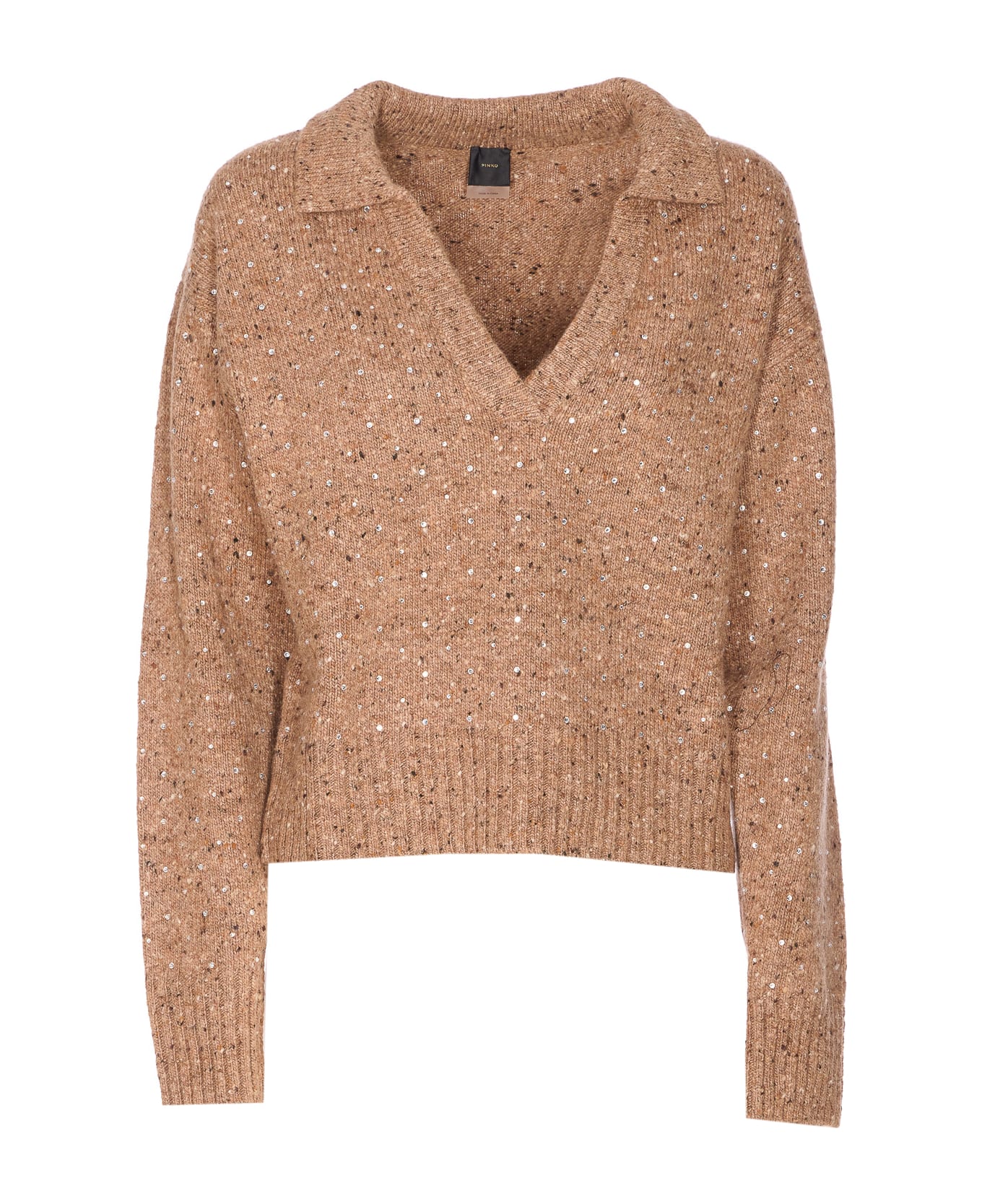 Pinko Nibani Polo Sweater - Beige