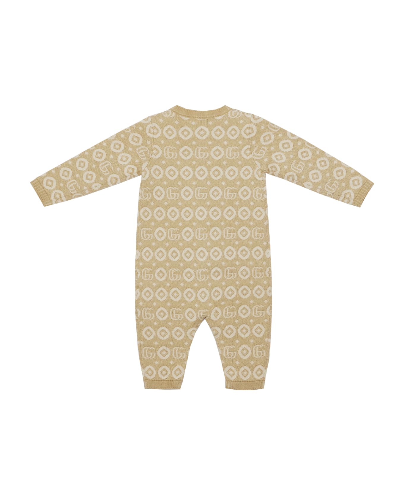 Gucci Baby Knit Romper - Beige ボディスーツ＆セットアップ