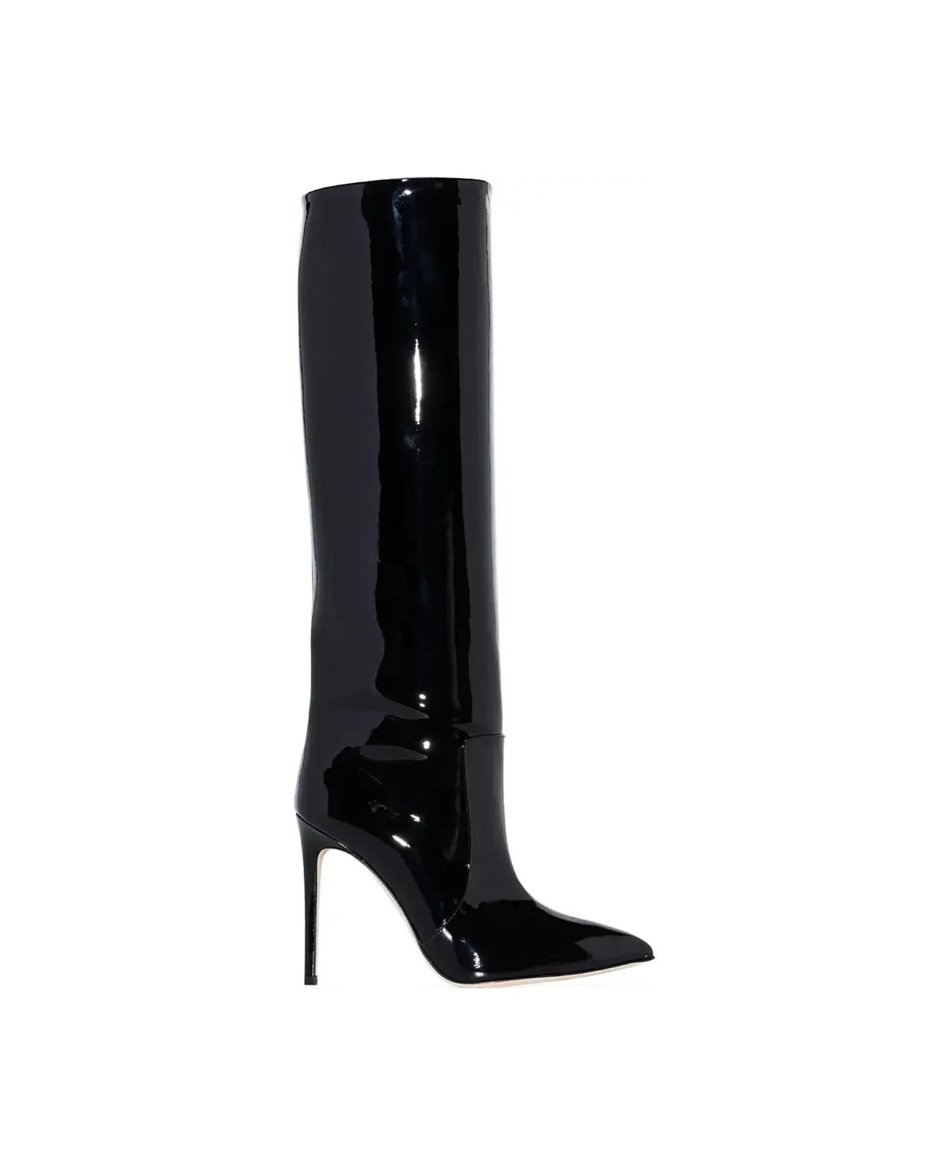 Paris Texas 105 Stiletto Boot In Black Patent Leather - Black