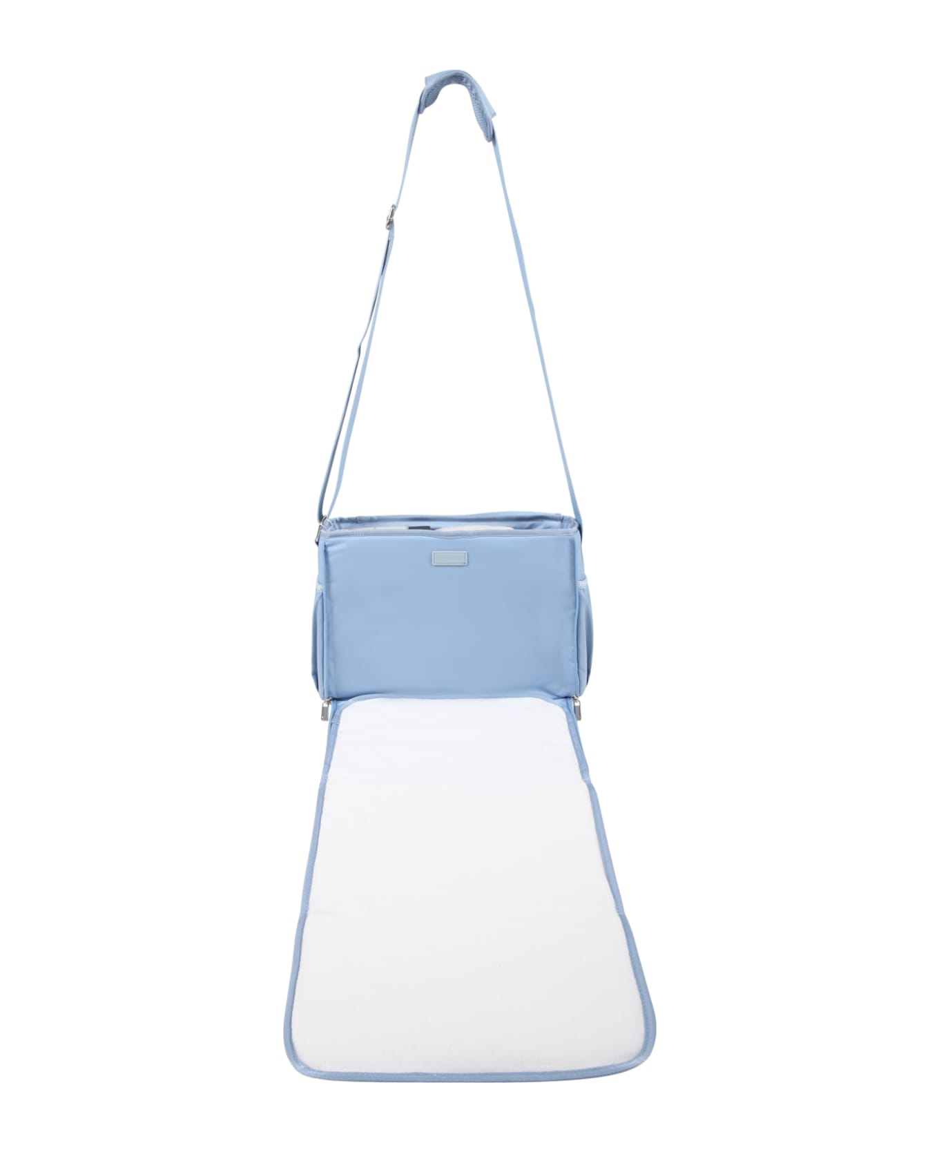 Emporio Armani Light Blue Mum Bag For Baby Boy With Logo - Light Blue アクセサリー＆ギフト
