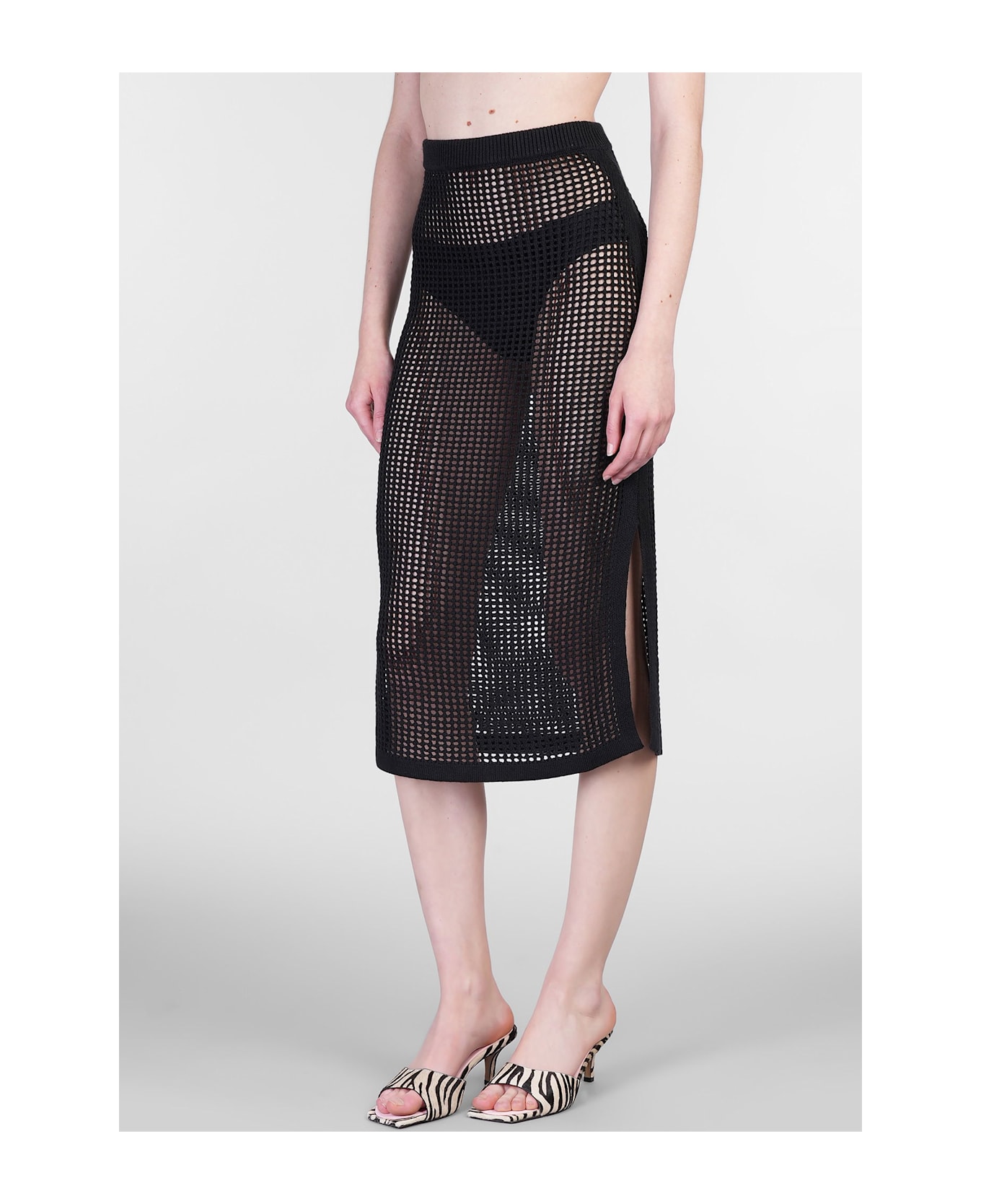 MC2 Saint Barth Darline Skirt In Black Cotton - black