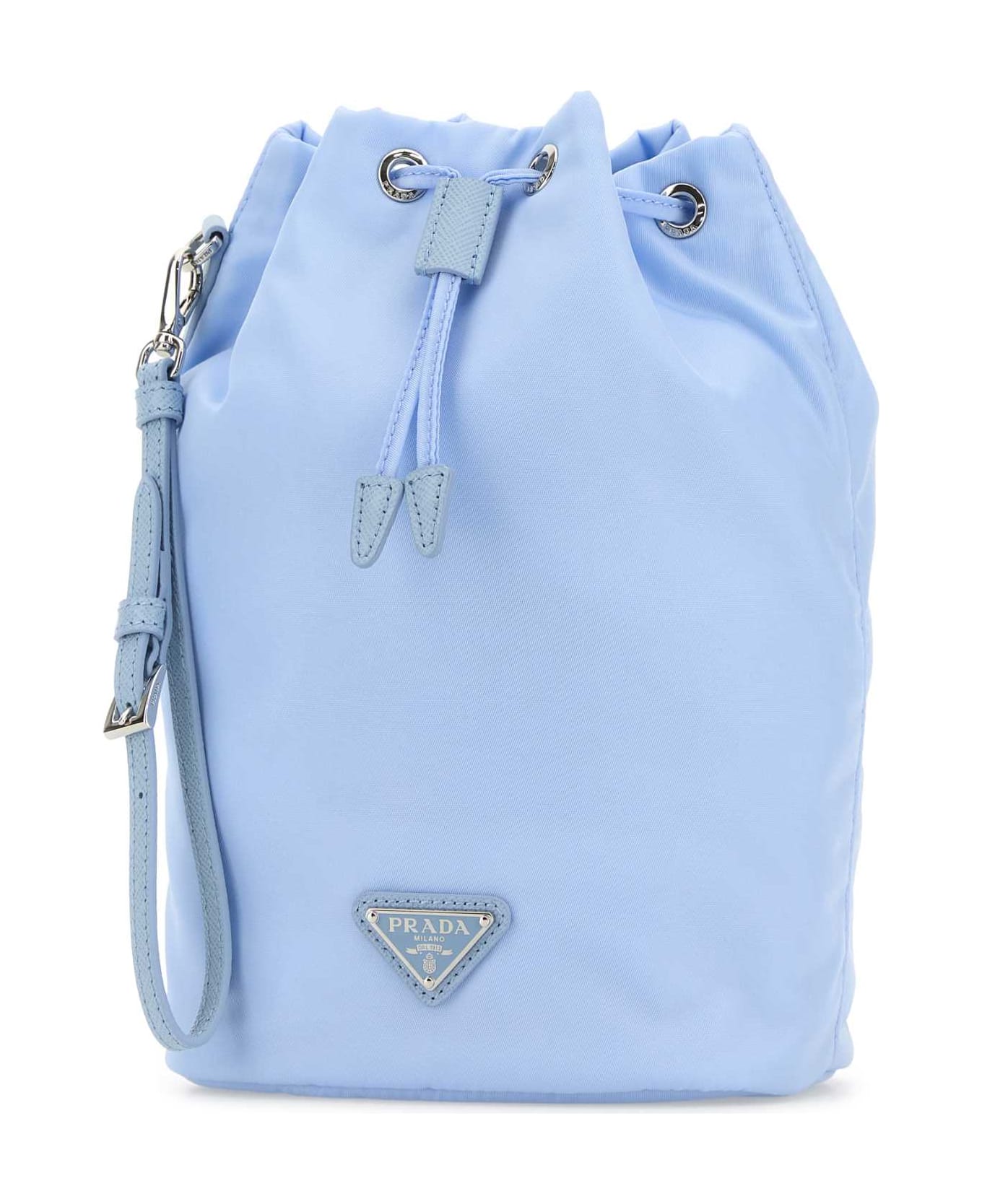 Prada Light Blue Nylon Clutch - CELESTE