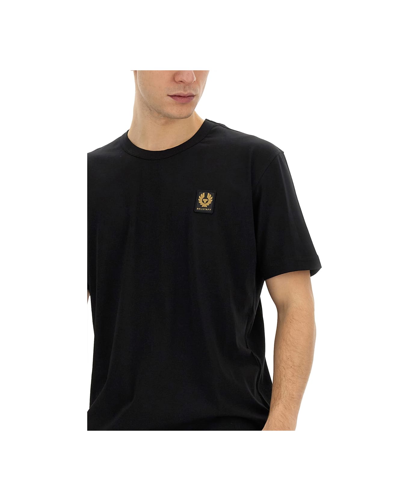Belstaff T-shirt With Logo Patch - BLACK シャツ