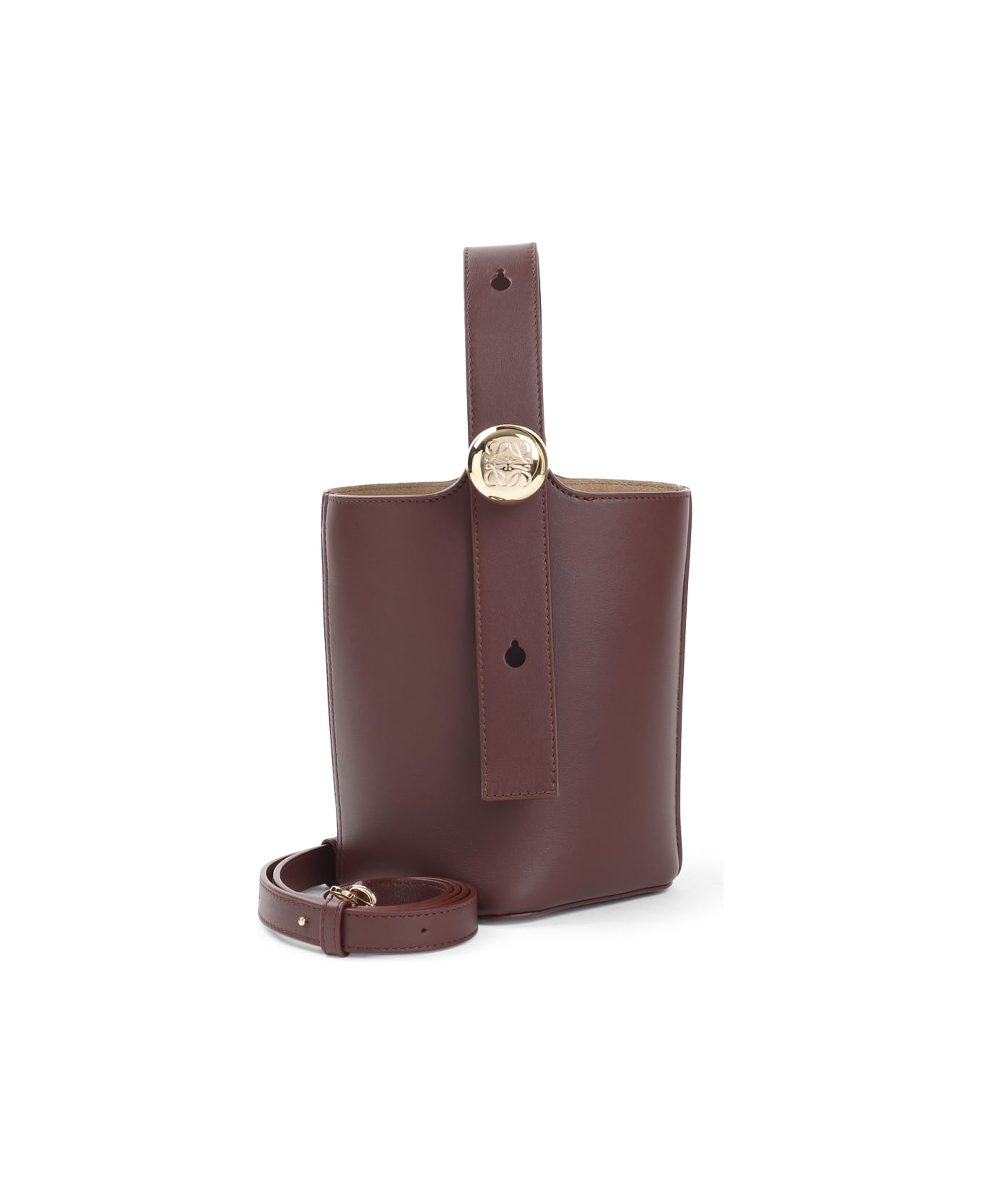 LOEWE｜ (Mini Pebble bucket in smooth calfskin (AANBBBMX Mini Pebble bucket in smooth calfskin Green - LOEWE