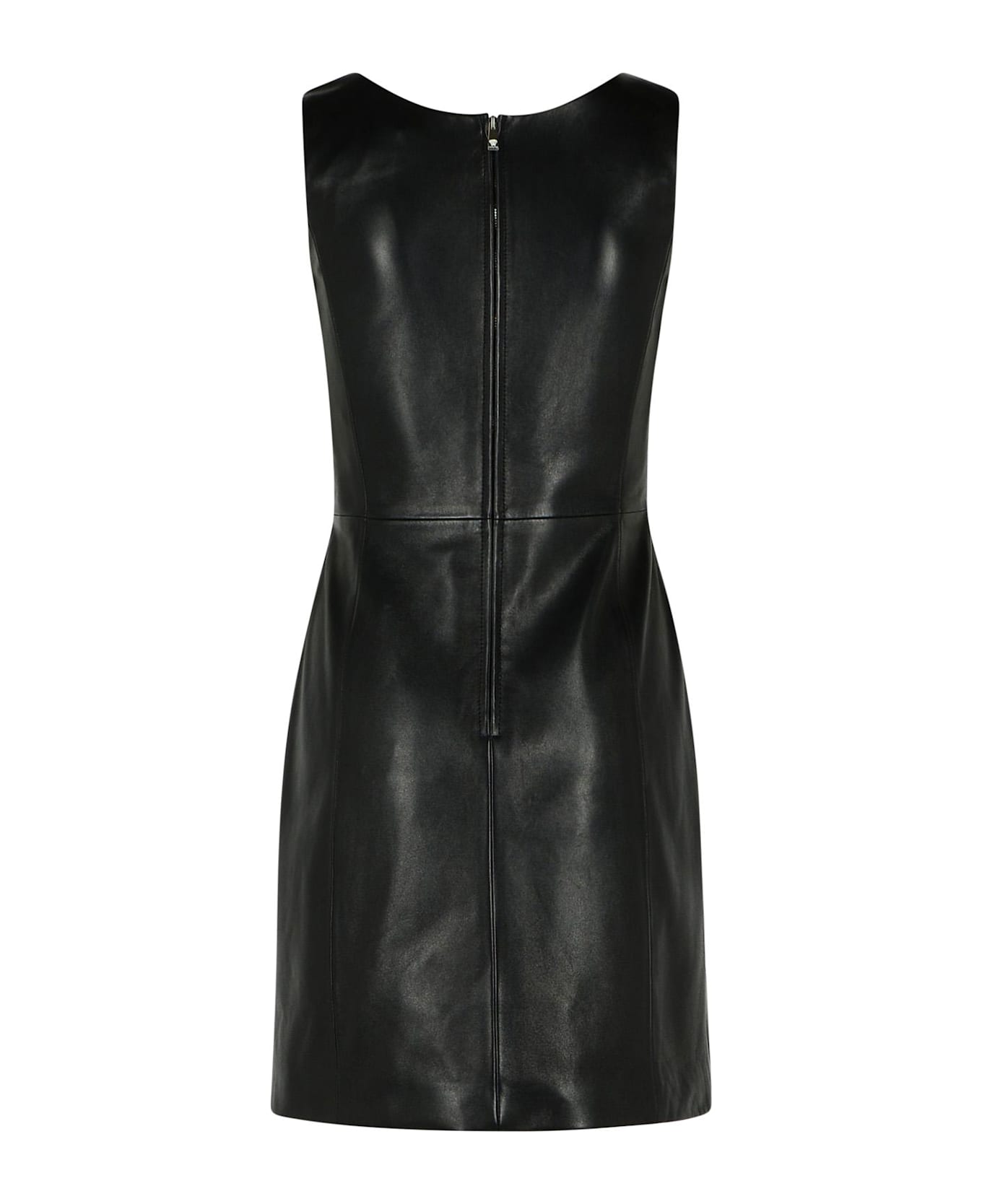 Versace Black Leather Dress - Black