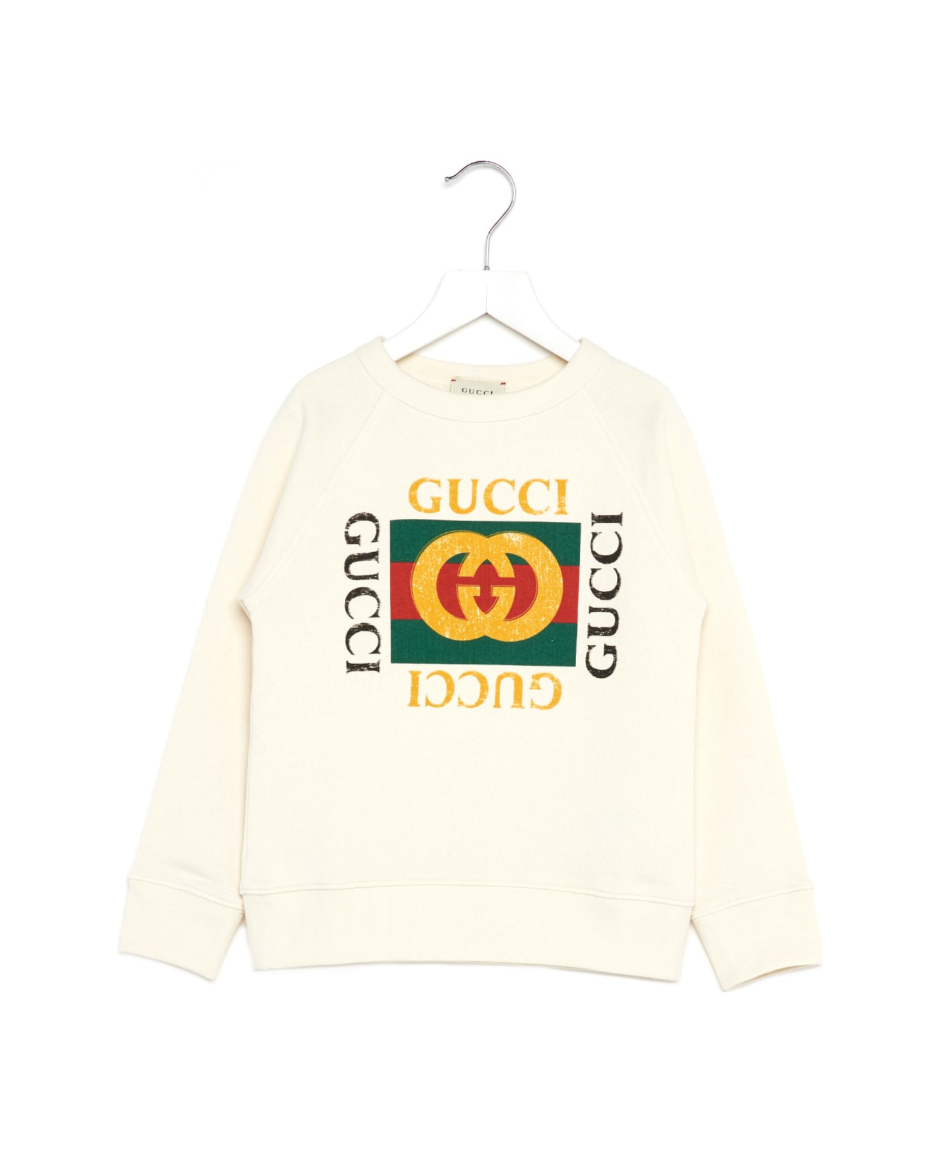 Gucci 
 Box Fake
 Sweatshirt - White Green Red
