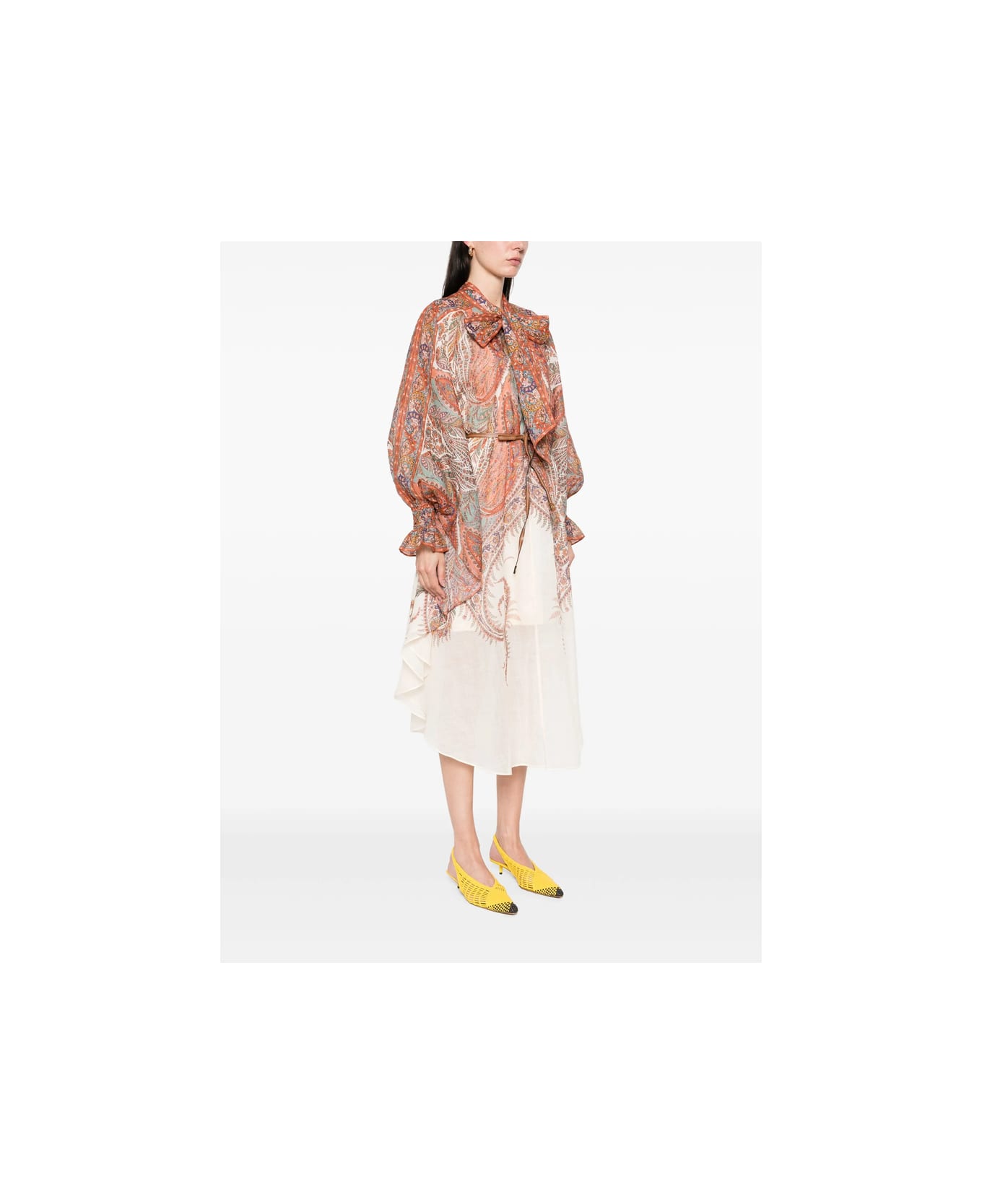 Zimmermann Dress - NEUTRALS/RED