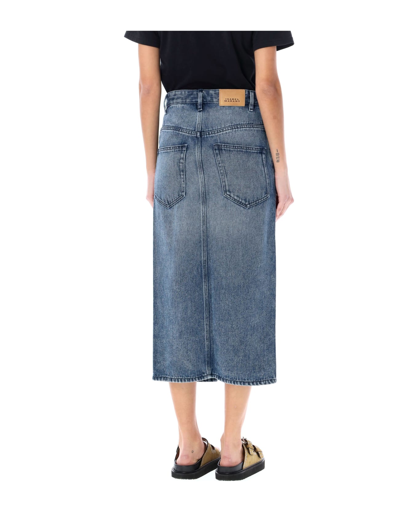 Isabel Marant Tilaura Midi Skirt - Clear Blue