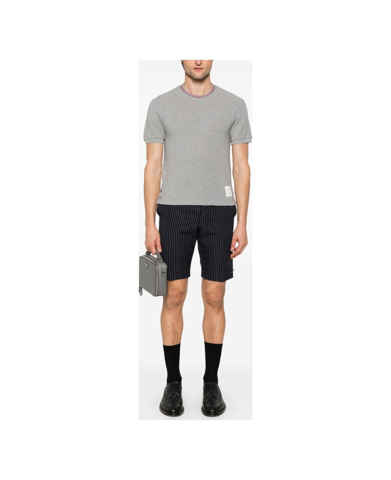 Thom Browne Rwb Cotton T-shirt - Light Grey