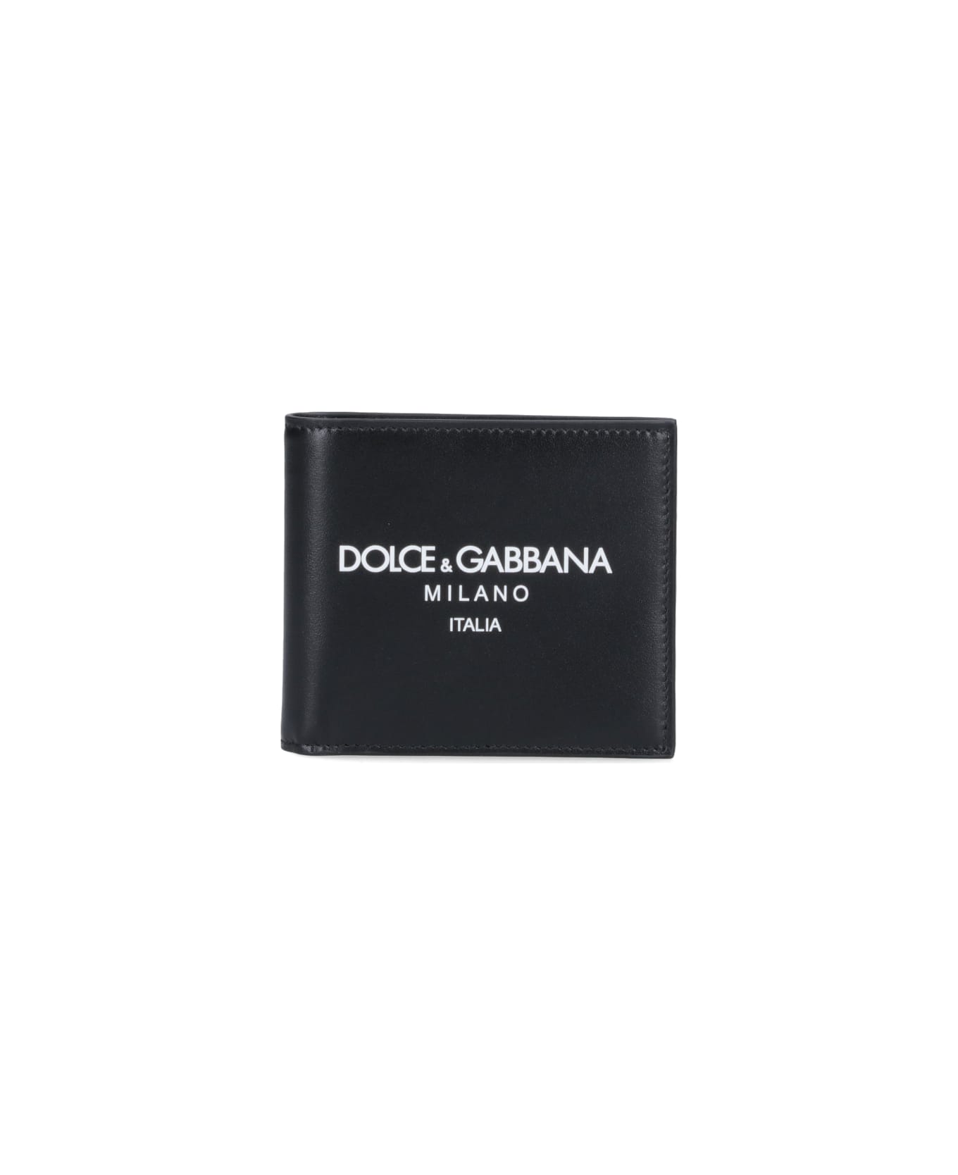Dolce & Gabbana Logo Bifold Wallet - BLACK