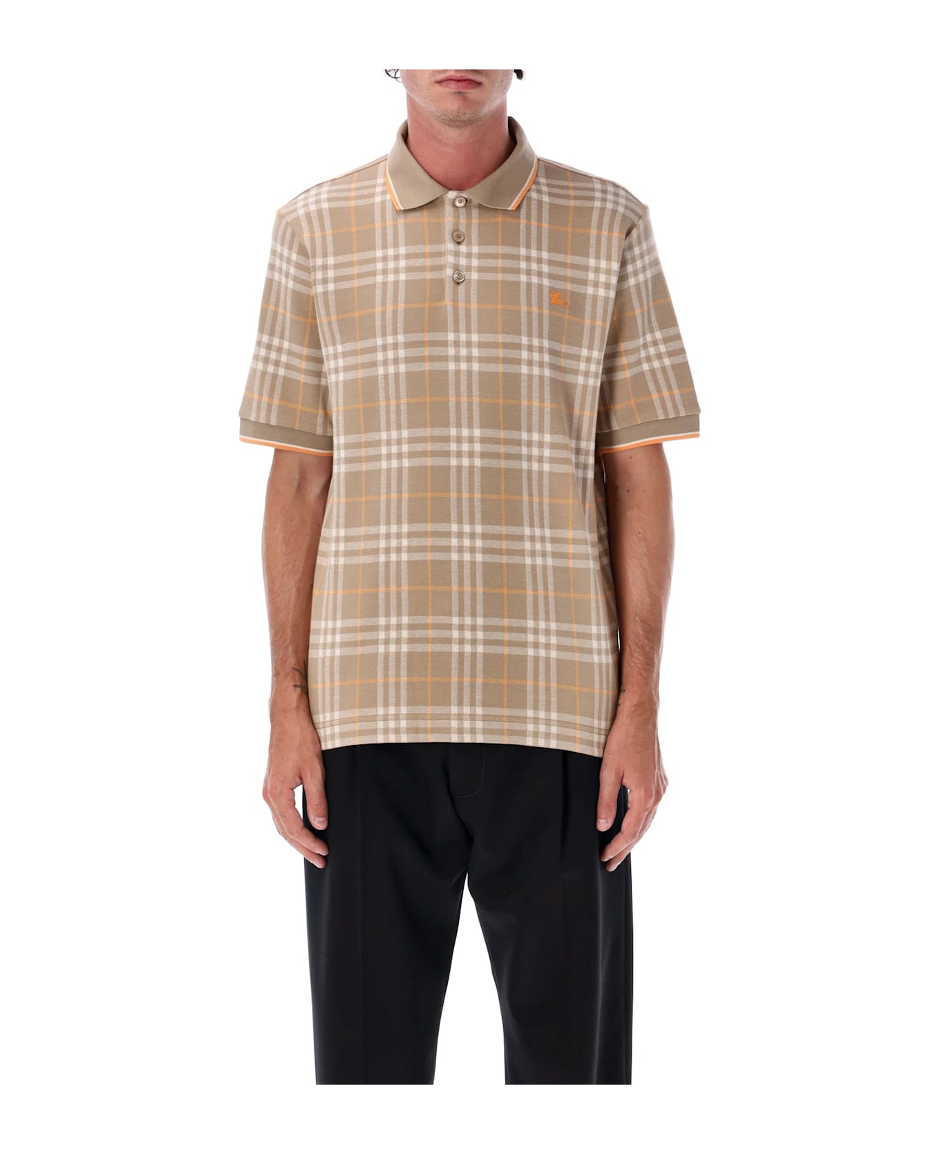 Burberry London Broom Check Cotton Polo Shirt - BROOM IP CHECK