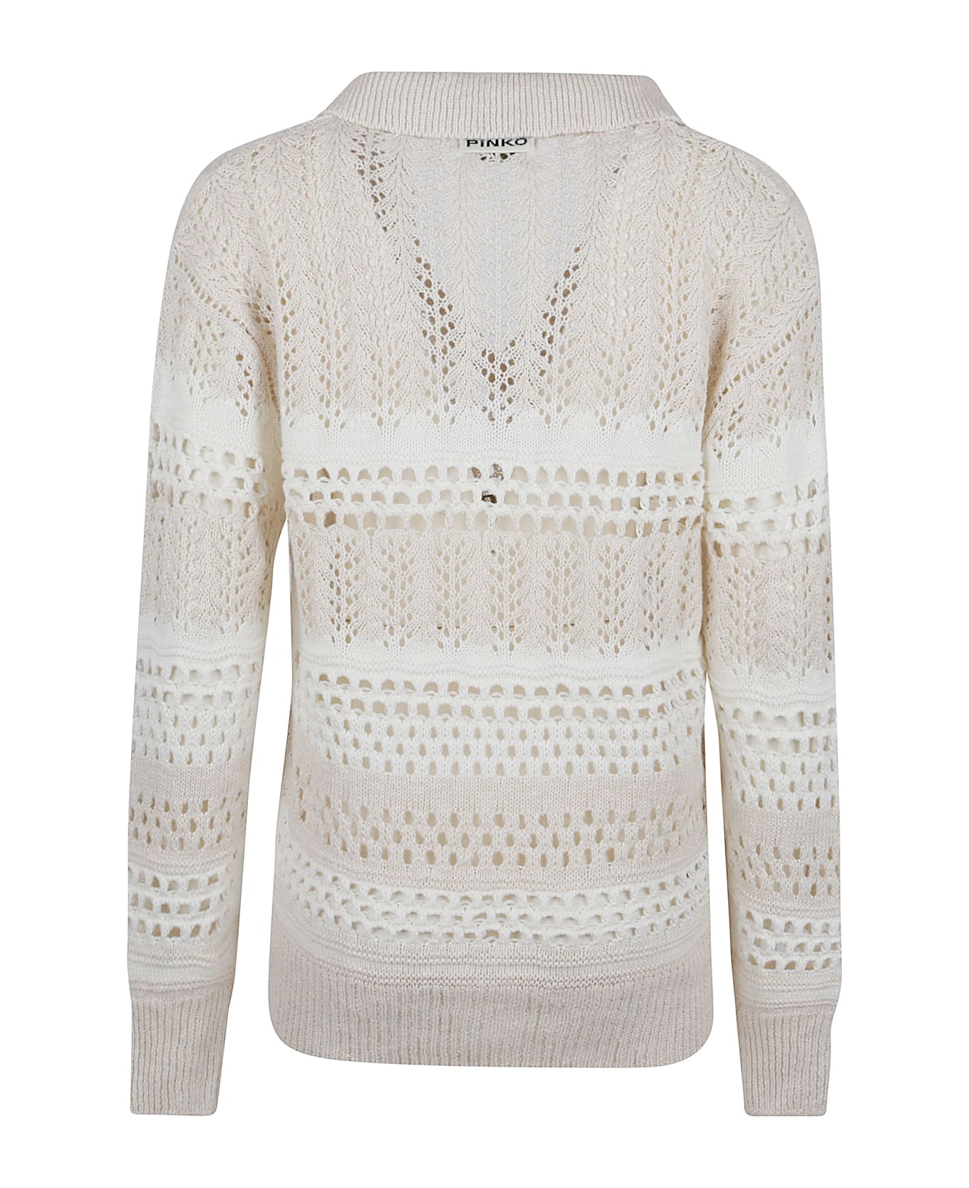 Pinko Linen And Cotton Sweater - Bianco Bianco