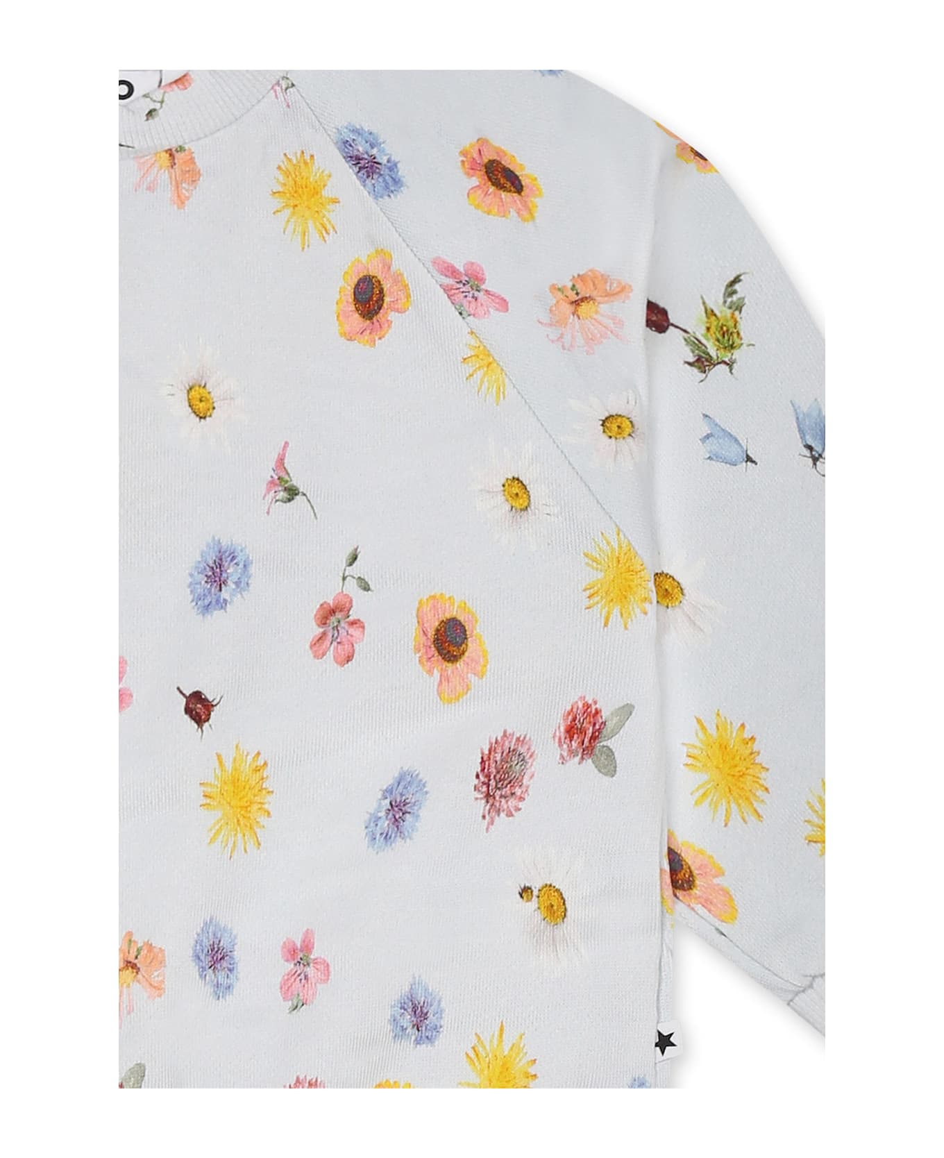 Molo Light Blue Sweatshirt For Baby Girl With Smiley - Light Blue
