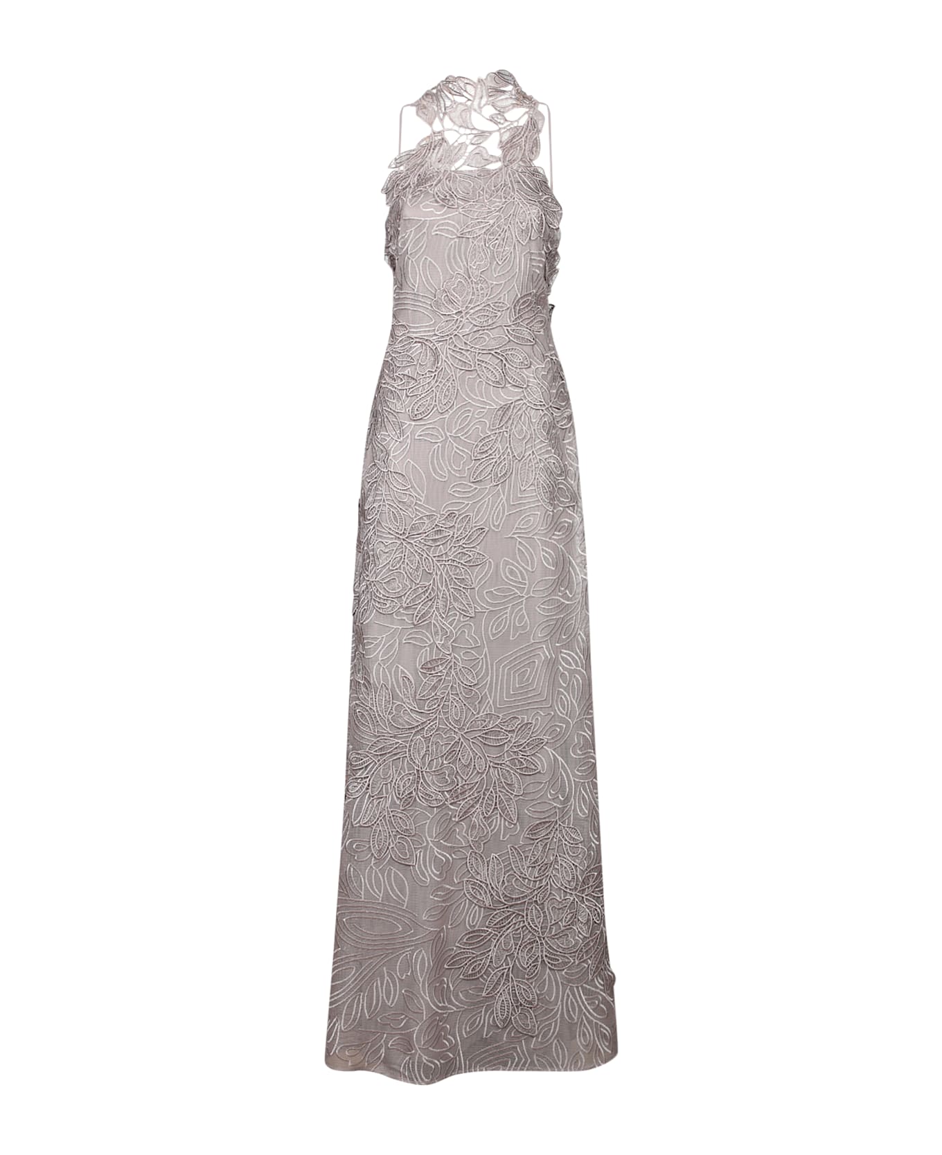 Alberta Ferretti Guipure-lace Sleeveless Maxi Dress - Beige