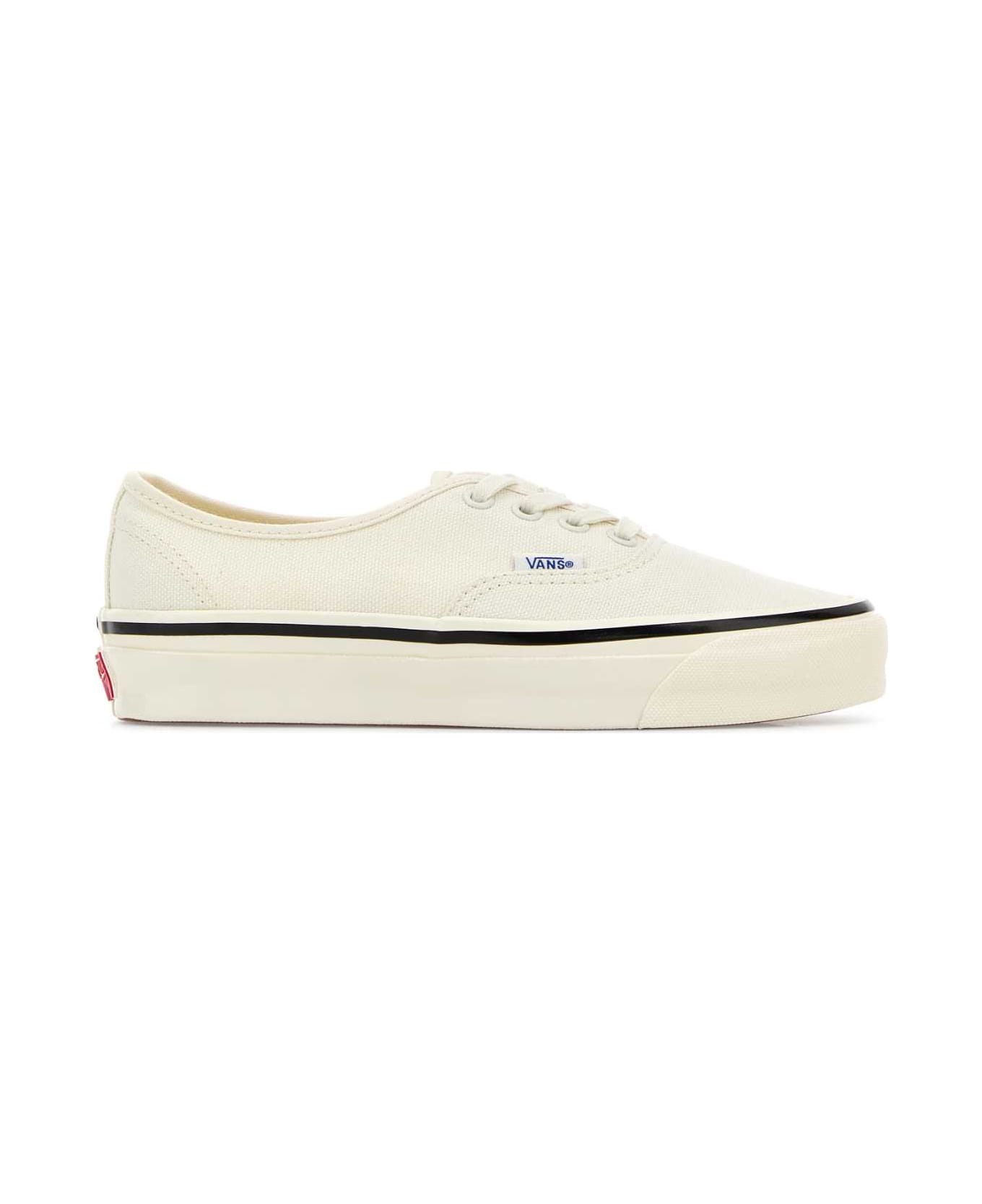 Vans White Canvas Authentic Sneakers - CHEBOR