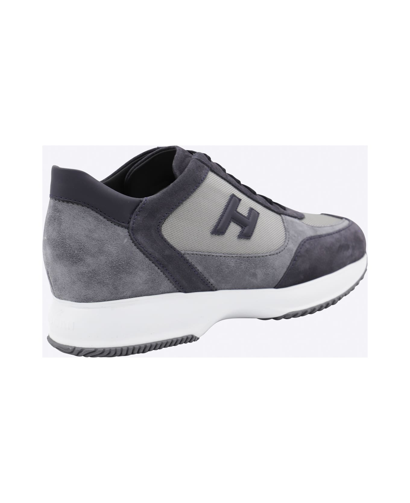 Hogan Black And Dark Blue Sneakers - Blue/grey