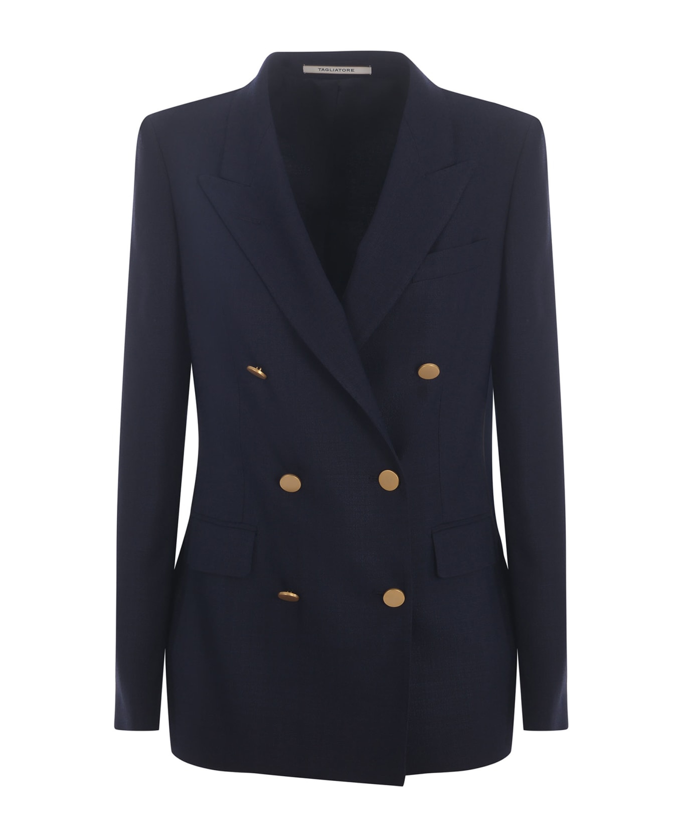 Tagliatore Double-breasted Jacket Tagliatore "j-parigi" Made Of Viscose Blend - Blu navy