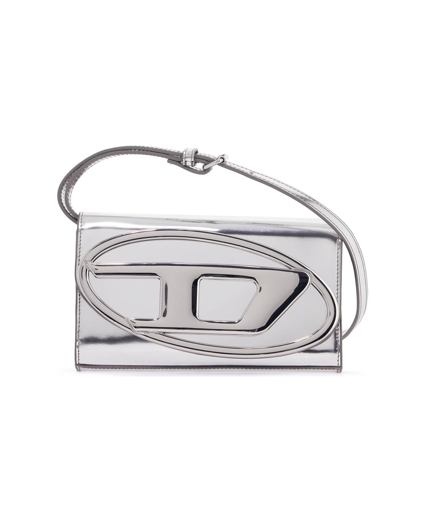 Diesel 1dr Crossbody Wallet - Silver