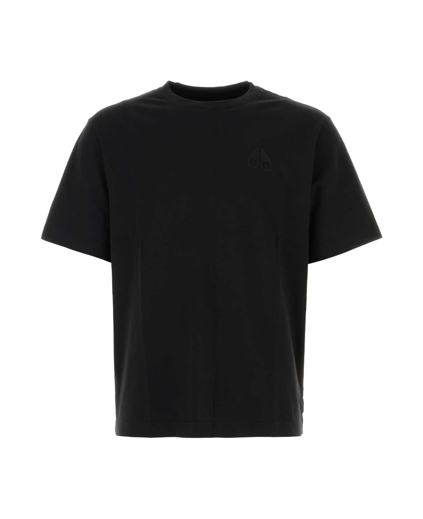 Moose Knuckles Black Cotton T-shirt - BLACK