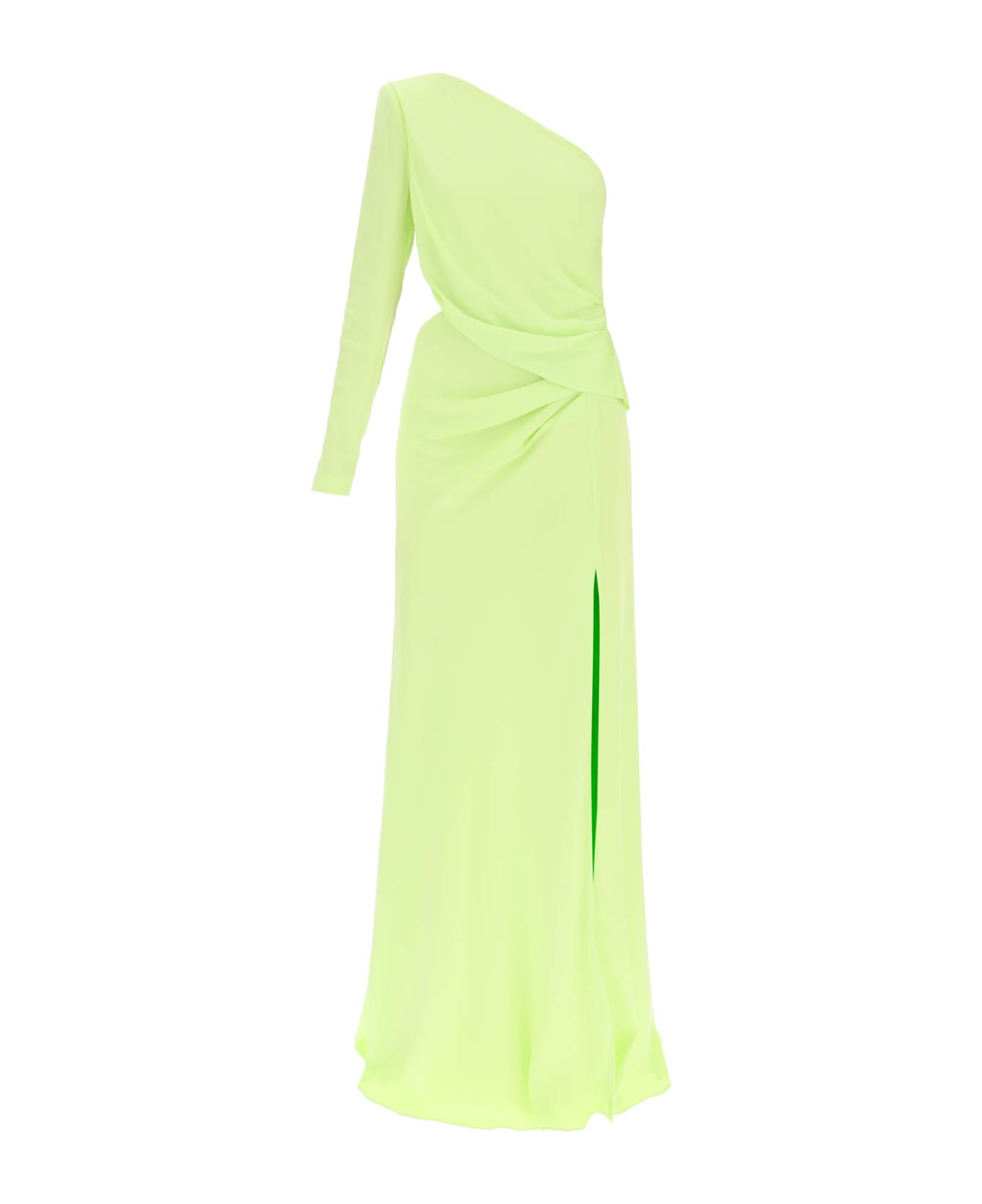 Roland Mouret Asymmetric Stretch Silk Gown With Cut-out Detail - GREEN (Green)