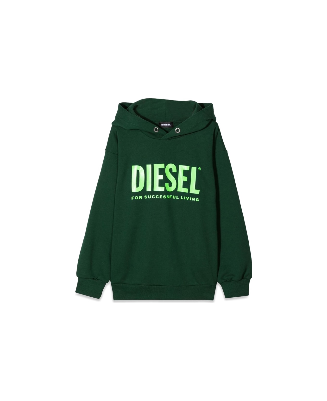 Diesel Logo Over Felpa - GREEN